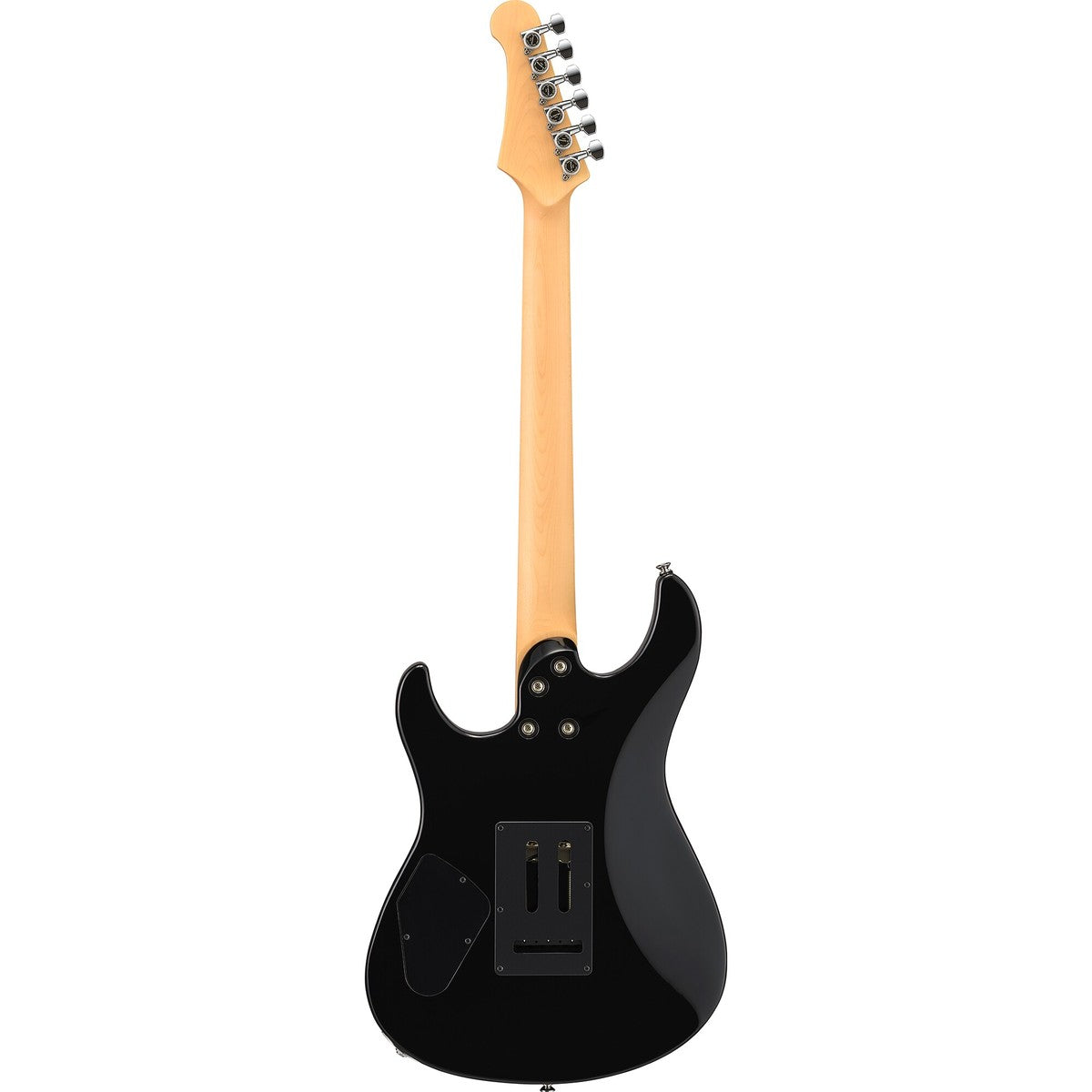 Guitarra eléctrica Yamaha PACS+12M Pacifica Standard Plus maple negro vista posterior | Armonía Musical México