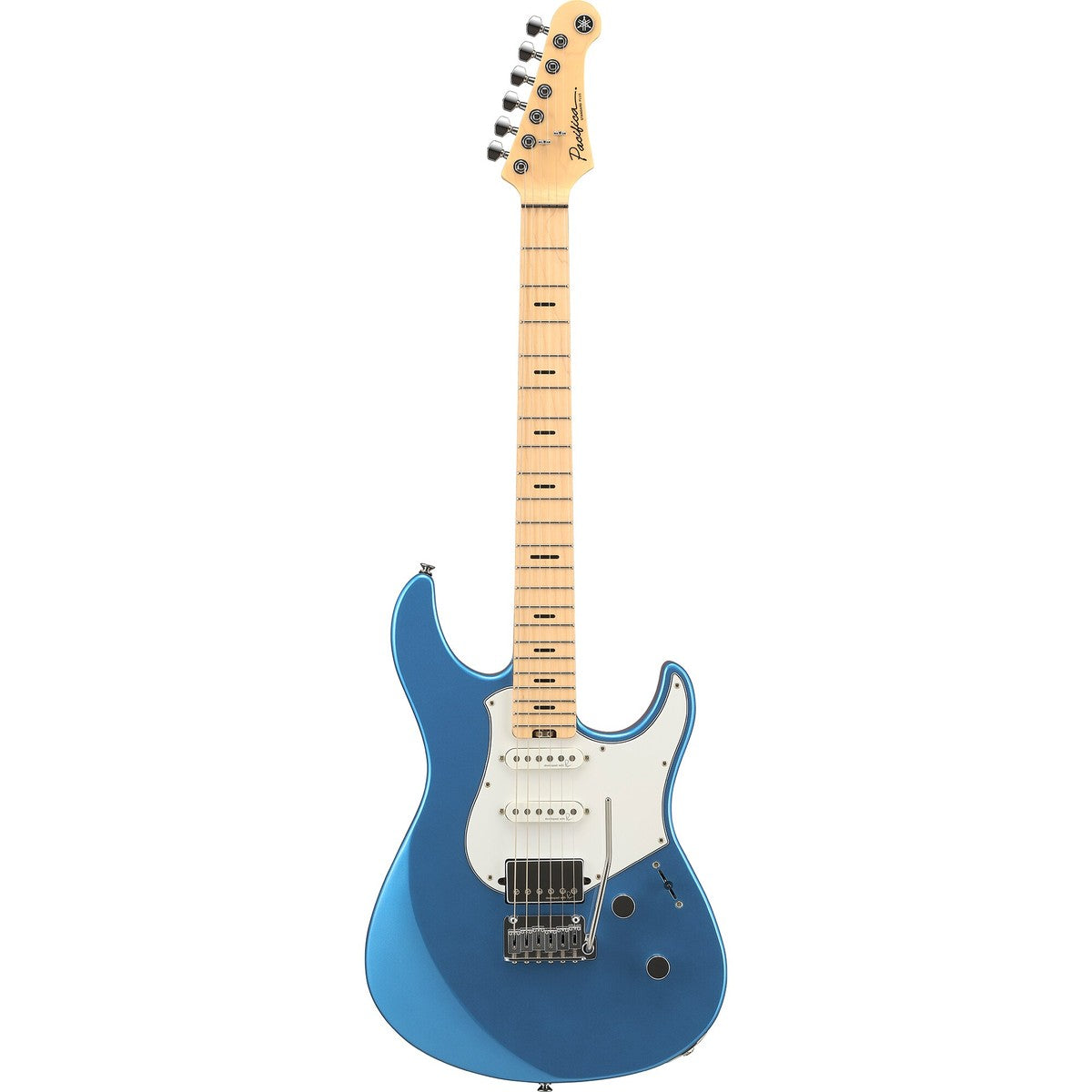 Guitarra eléctrica Yamaha PACS+12M Pacifica Standard Plus maple Sparkle Blue vista frontal | Armonía Musical México