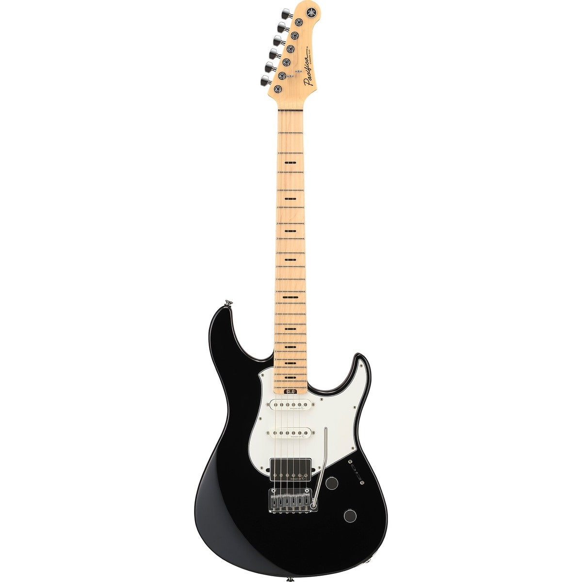 Guitarra eléctrica Yamaha PACS+12M Pacifica Standard Plus maple negro vista frontal | Armonía Musical México