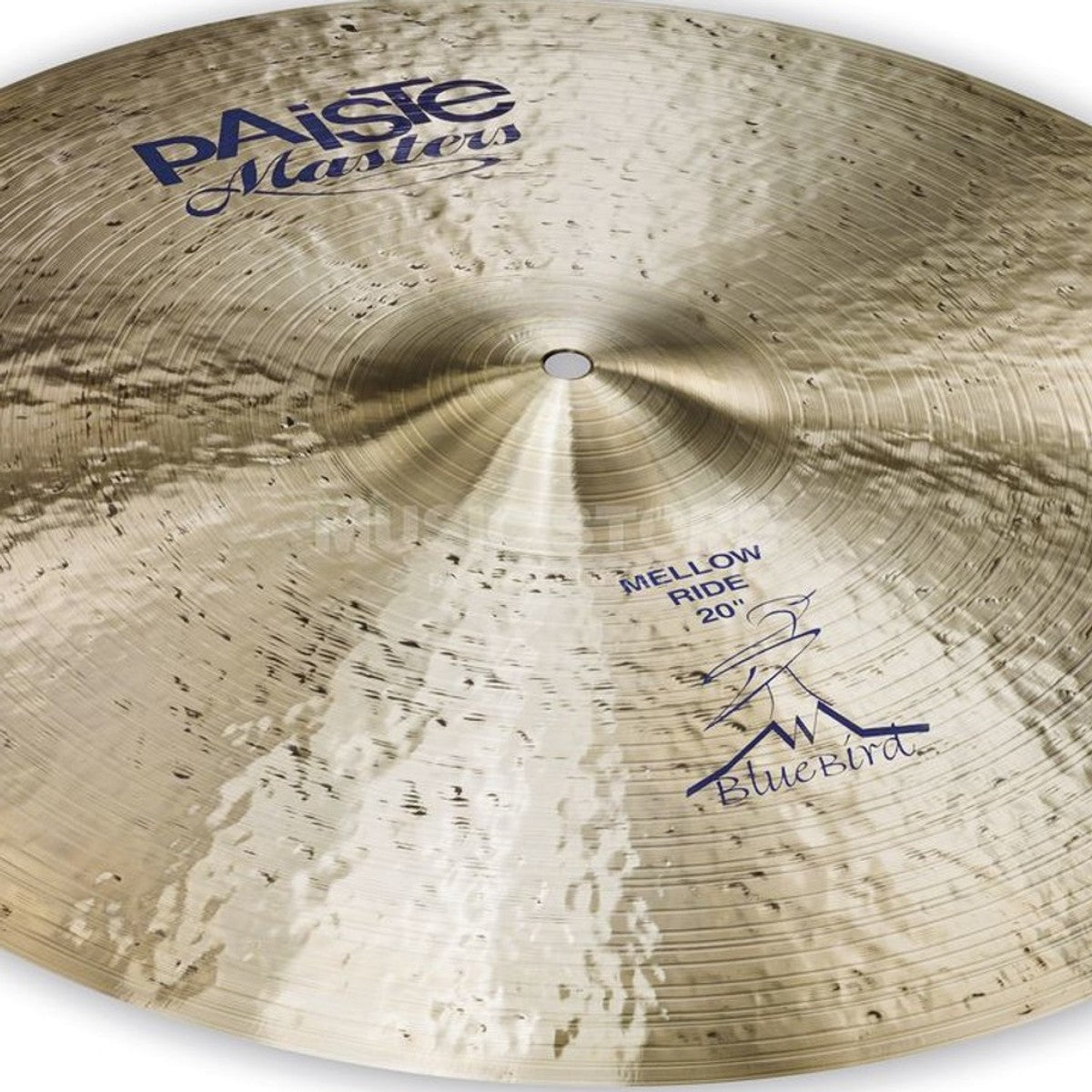 Platillo Paiste Masters Mellow Ride Blue Bird 20" detalle campana | Armonía Musical México