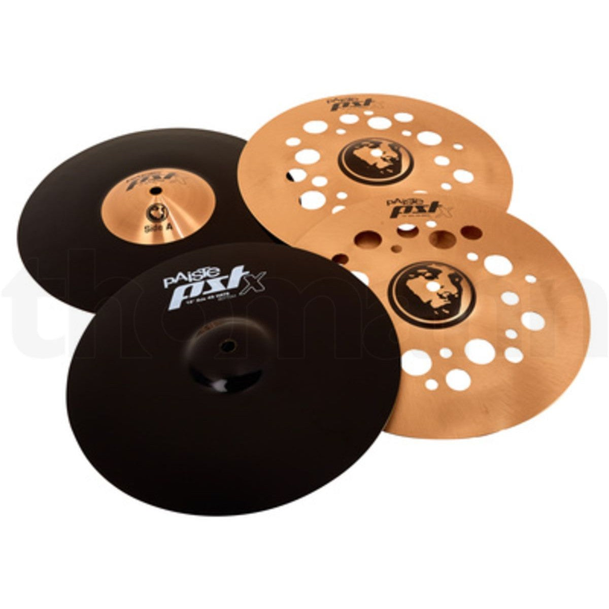 Set platillos Paiste PSTX DJS 45 hi-hat crash ride 12 pulgadas vista del set completo | Armonía Musical México