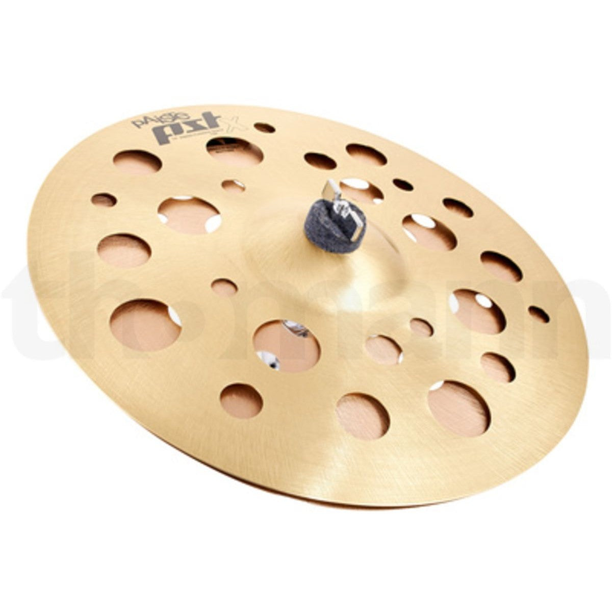 Platillo Paiste PSTX Swiss Flanger stack 14 pulgadas vista frontal del stack | Armonía Musical México
