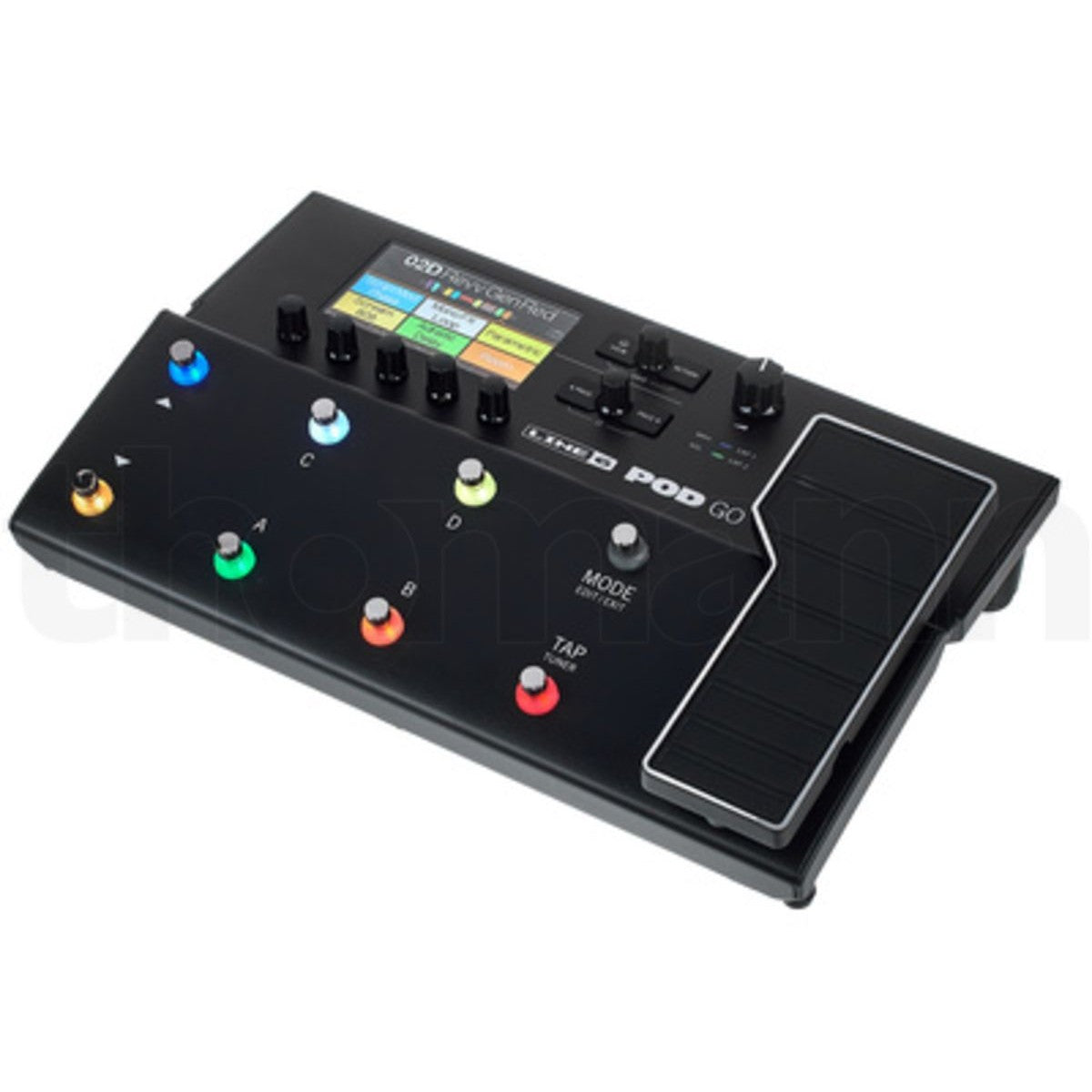 Procesador multiefectos Line 6 POD Go HX vista en ángulo estándar | Armonía Musical México