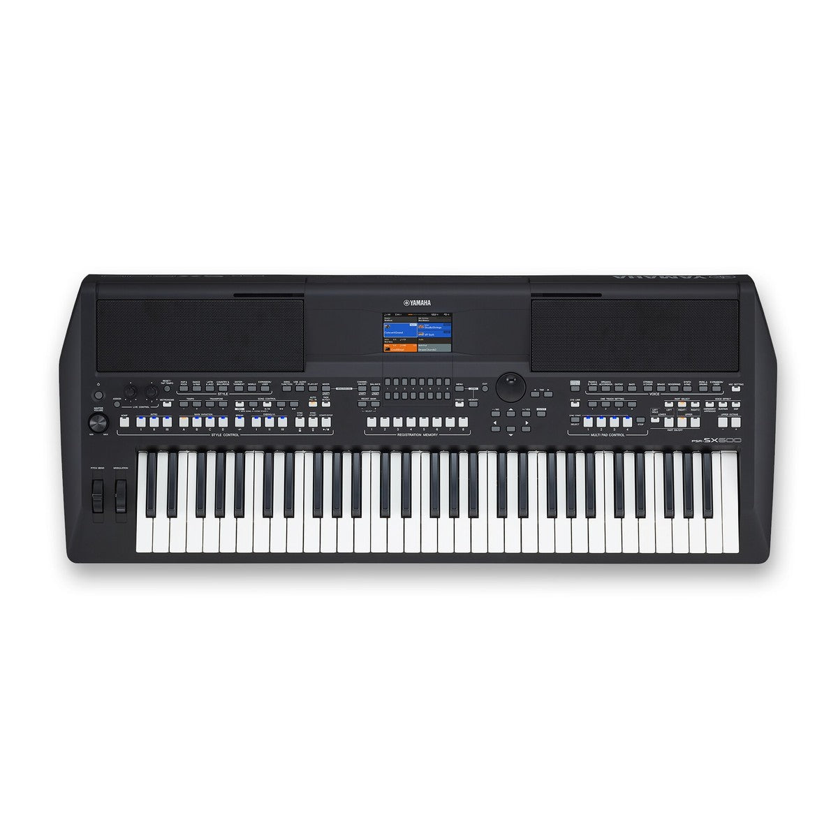 Teclado arranger Yamaha PSR-SX600 vista frontal | Armonía Musical México
