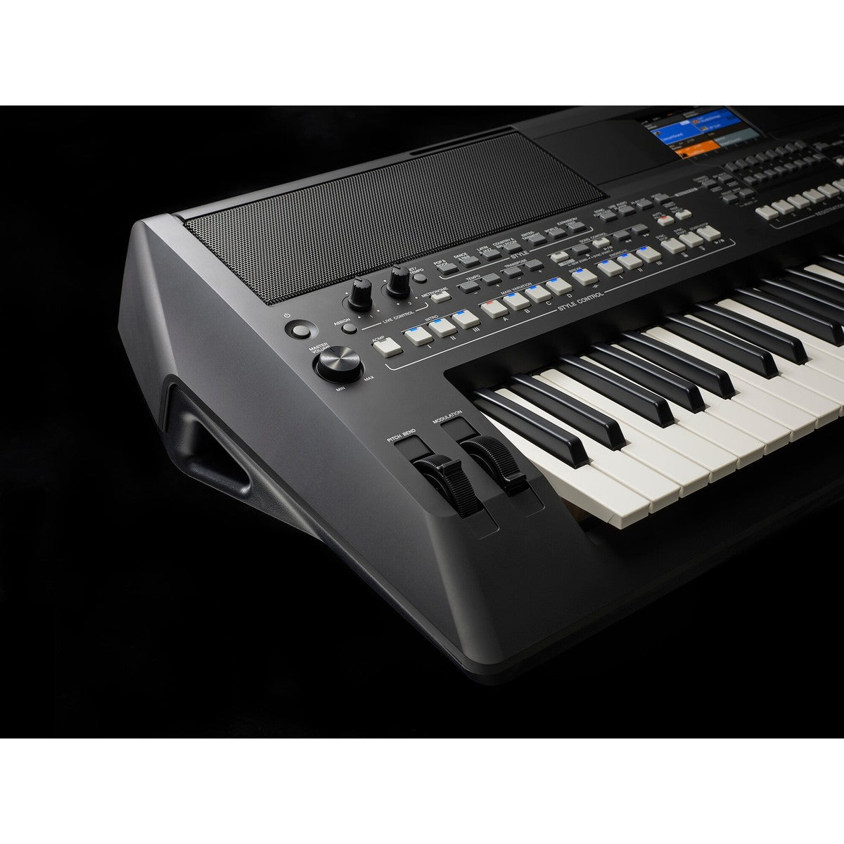 Teclado arranger Yamaha PSR-SX600 vista lateral | Armonía Musical México