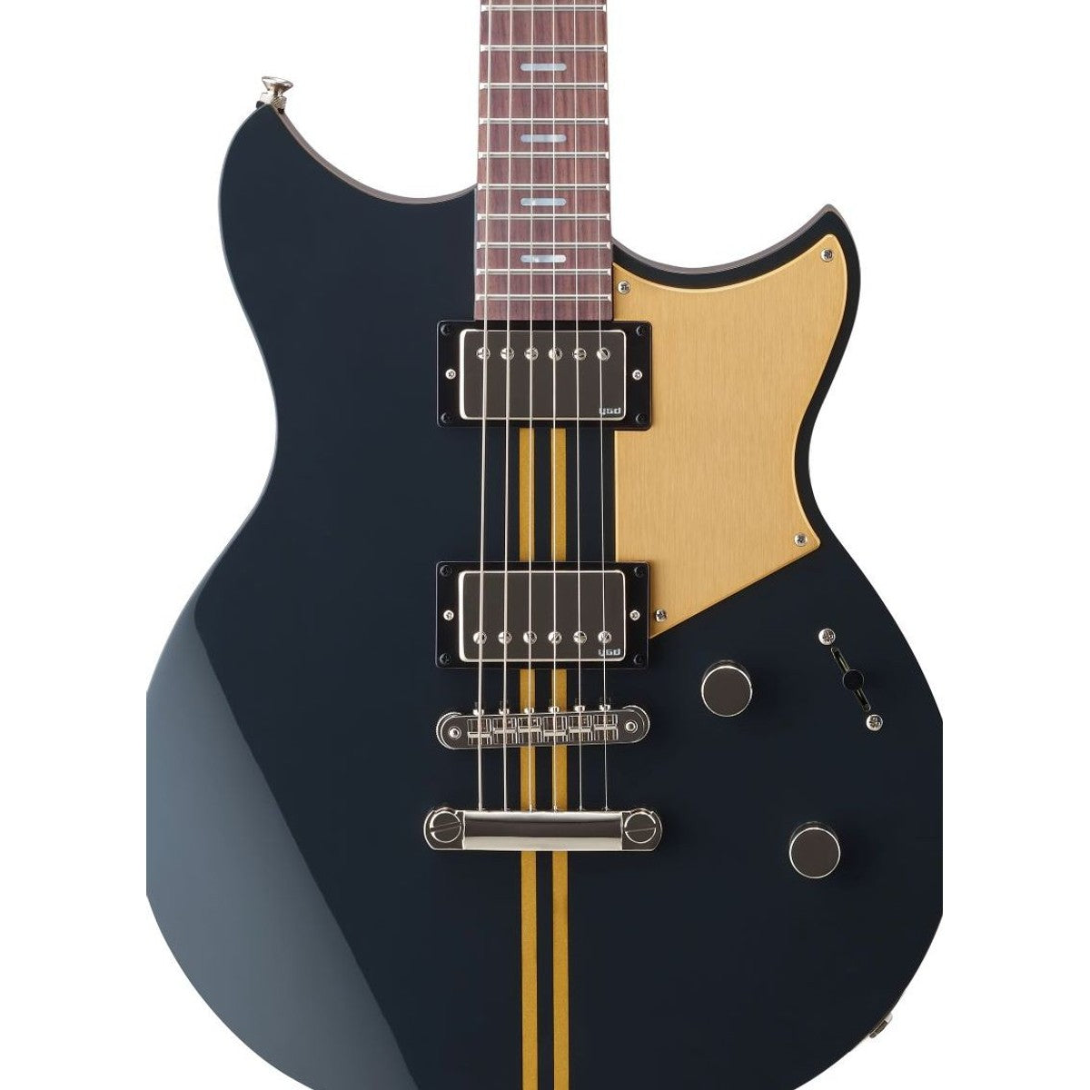 Guitarra eléctrica Yamaha Revstar RSP20 Professional Rusty Blue detalle cuerpo | Armonía Musical México