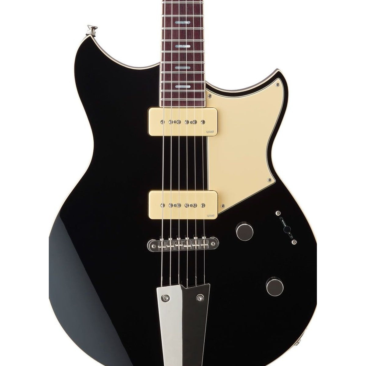 Guitarra eléctrica Yamaha Revstar RSS02T P90 Black detalle cuerpo | Armonía Musical México