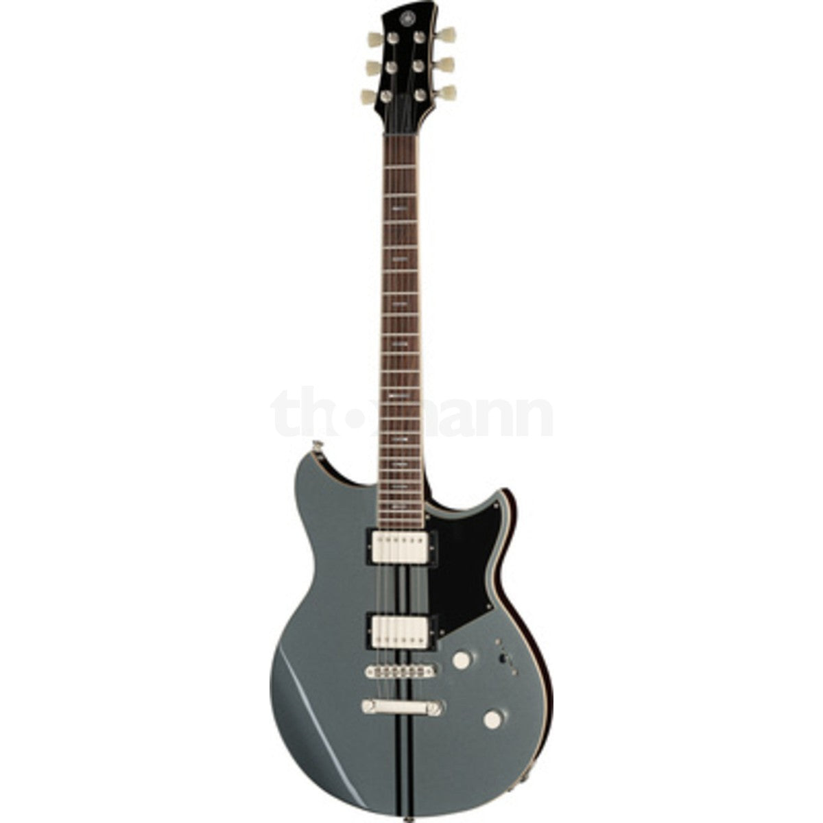 Guitarra eléctrica Yamaha Revstar RSS20 humbucker Mist Green vista en ángulo | Armonía Musical México