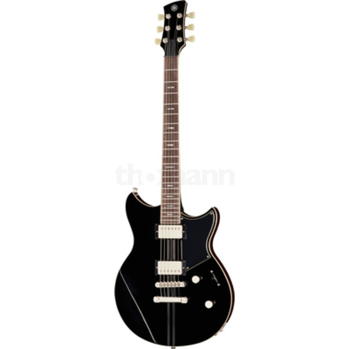Guitarra eléctrica Yamaha Revstar RSS20 humbucker Black vista en ángulo | Armonía Musical México