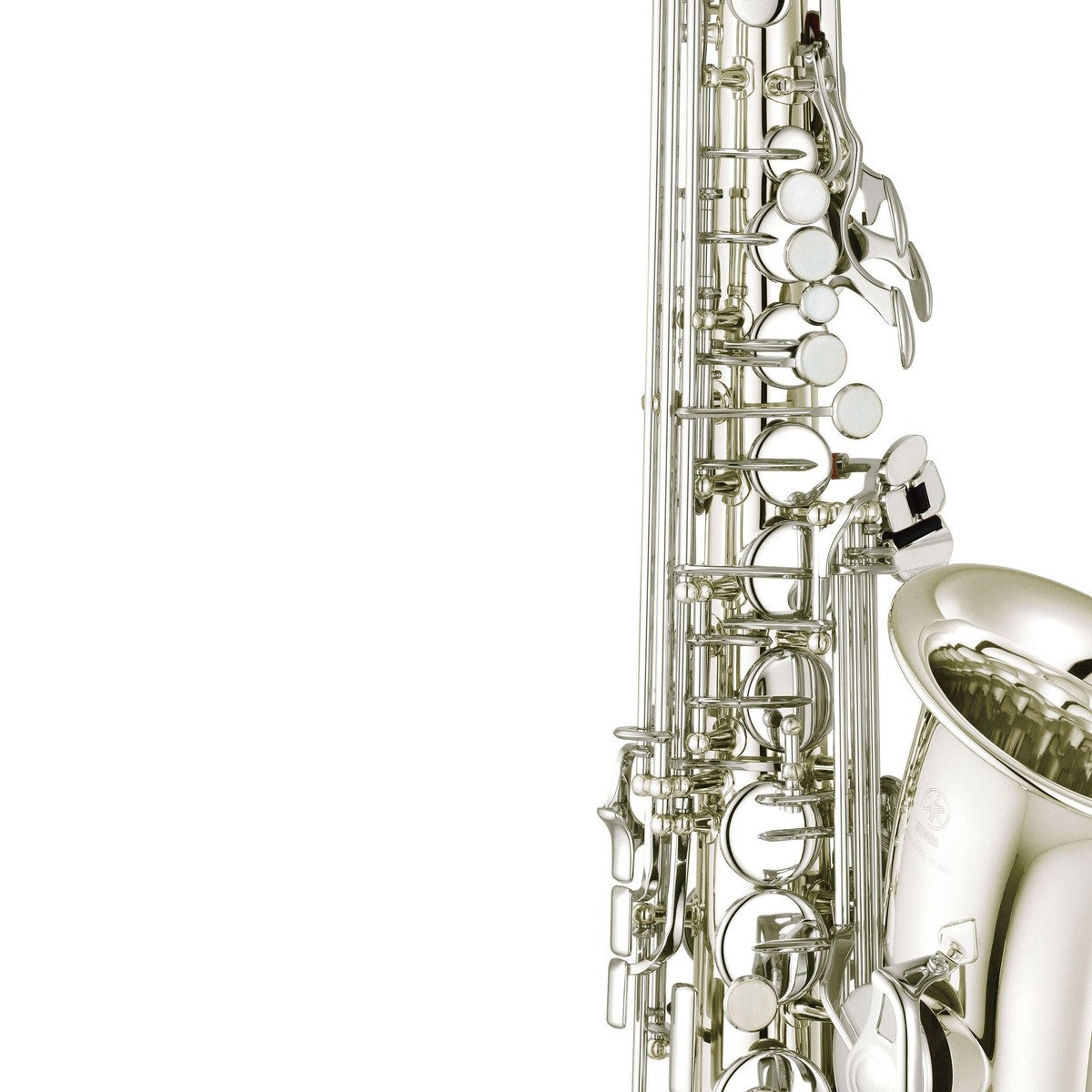 Saxofón alto Yamaha YAS-280S plateado detalle llaves | Armonía Musical México