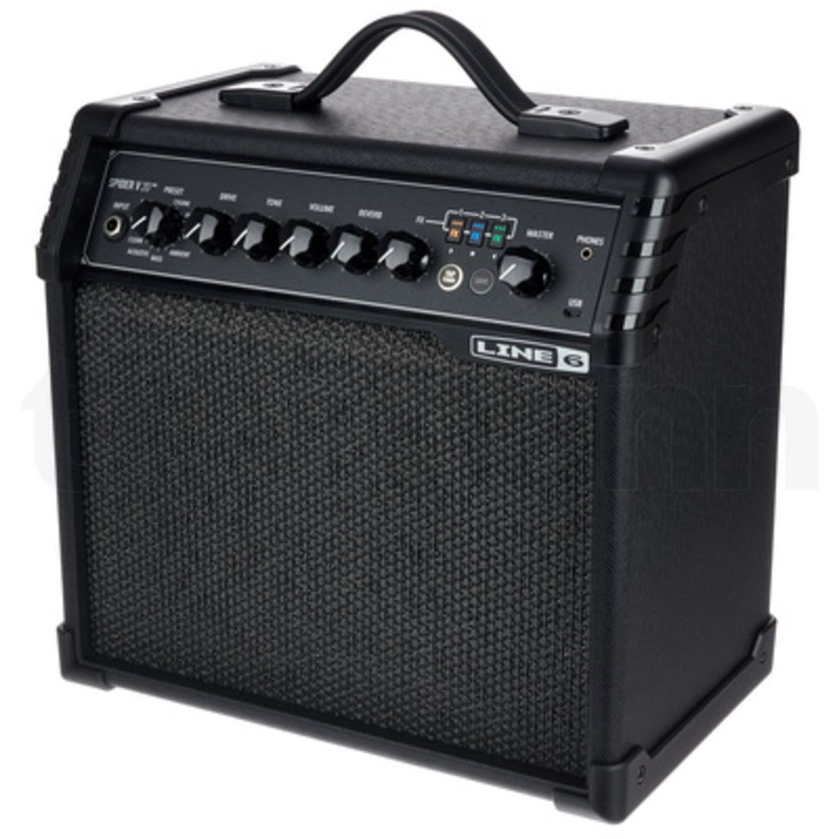 Amplificador guitarra Line 6 Spider V 20 MKII 20W vista frontal | Armonía Musical México