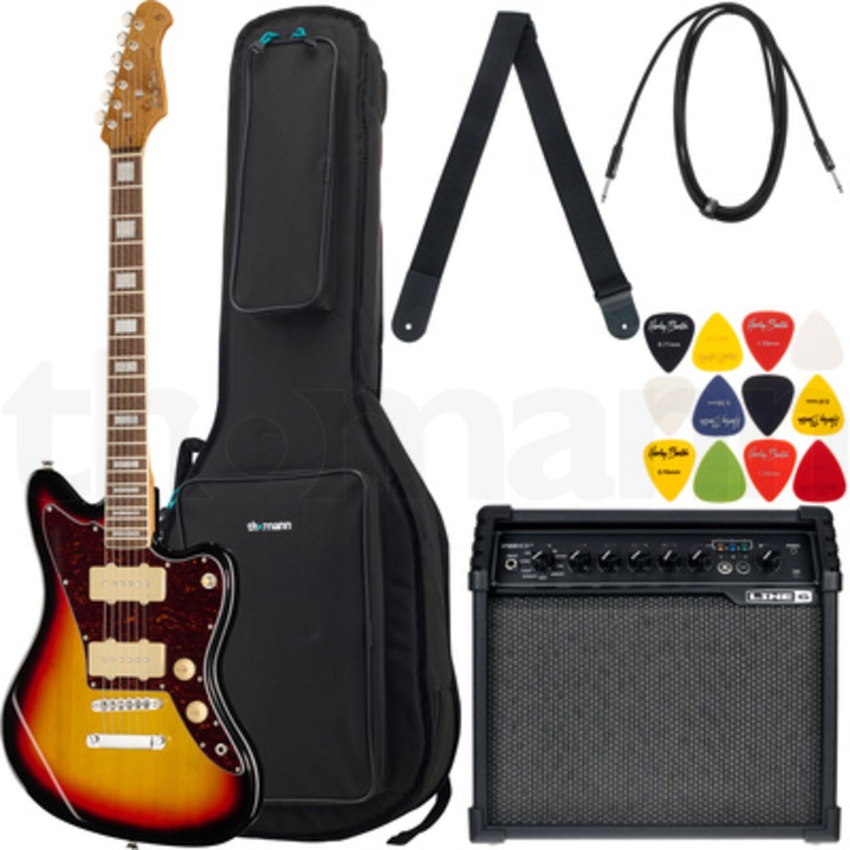 Amplificador guitarra Line 6 Spider V 20 MKII 20W vista en ángulo | Armonía Musical México