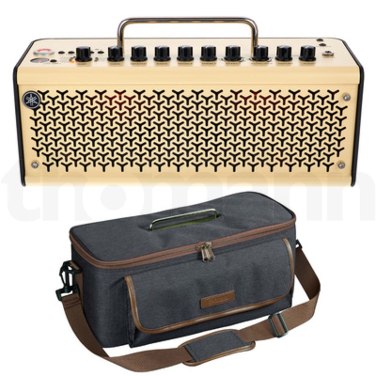 Amplificador portátil Yamaha THR10II 10W guitarra detalle panel de controles | Armonía Musical México