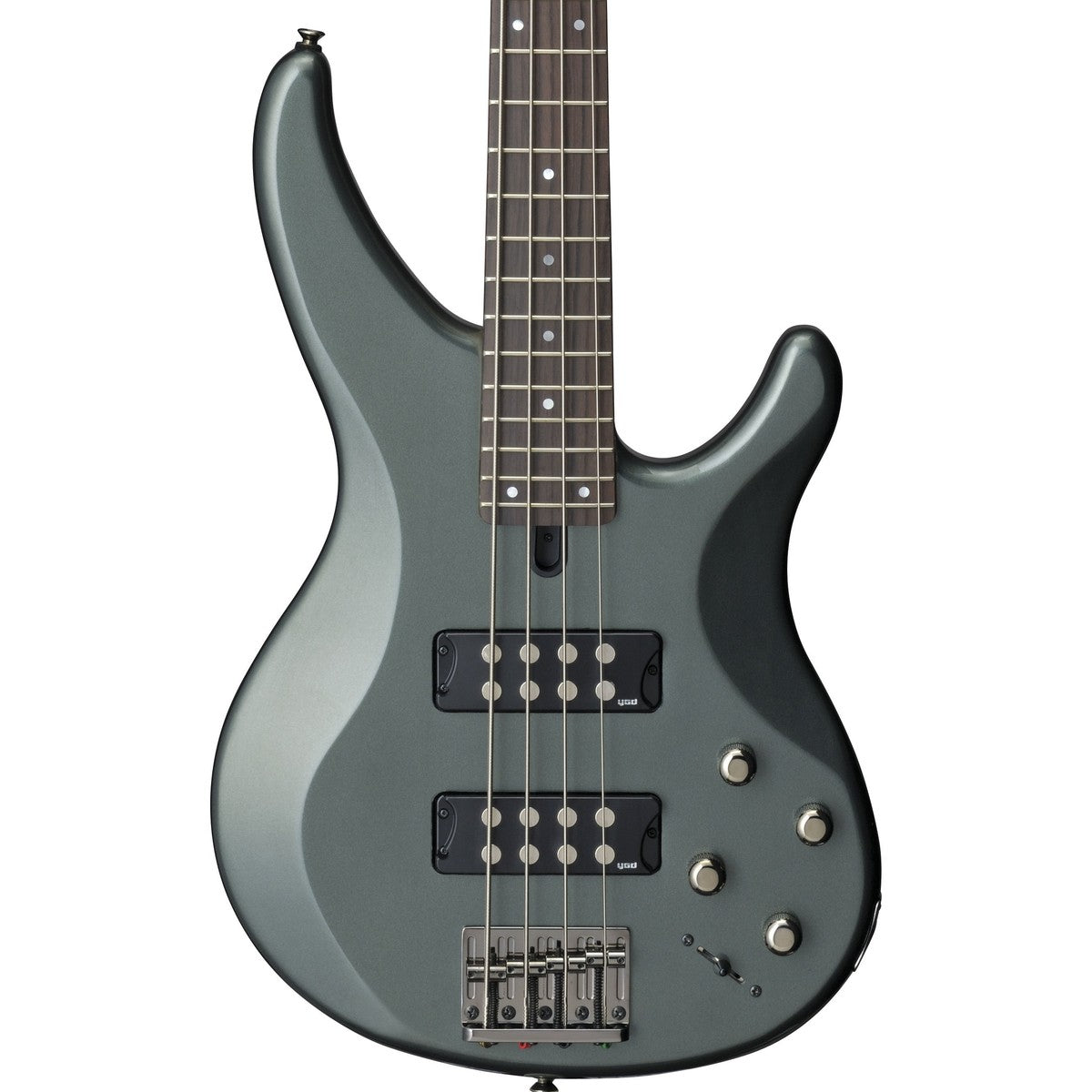 Bajo eléctrico Yamaha TRBX304 4 cuerdas activo Mist Green detalle cuerpo | Armonía Musical México