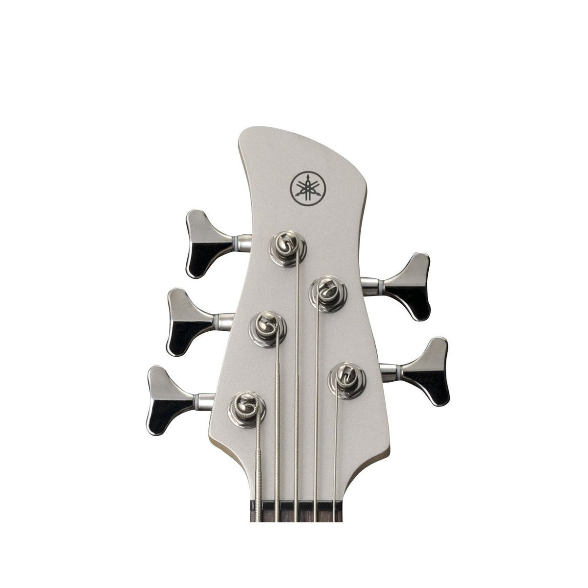 Bajo eléctrico Yamaha TRBX305 5 cuerdas activo Pewter detalle clavijero | Armonía Musical México