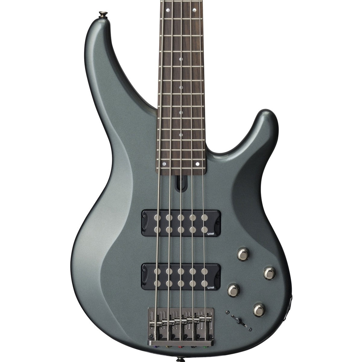 Bajo eléctrico Yamaha TRBX305 5 cuerdas activo Mist Green detalle cuerpo | Armonía Musical México