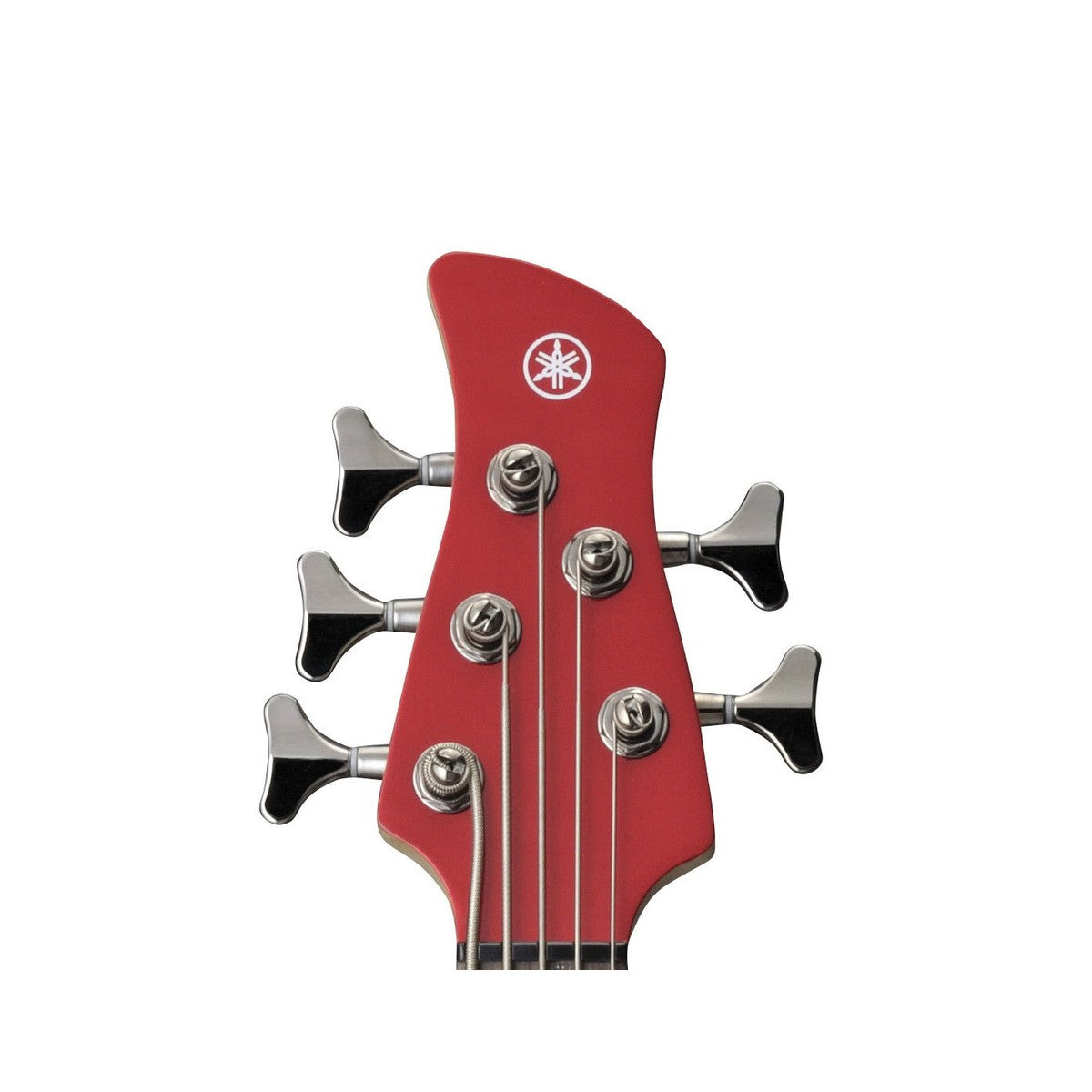 Bajo eléctrico Yamaha TRBX305 5 cuerdas activo Candy Apple Red detalle clavijero | Armonía Musical México