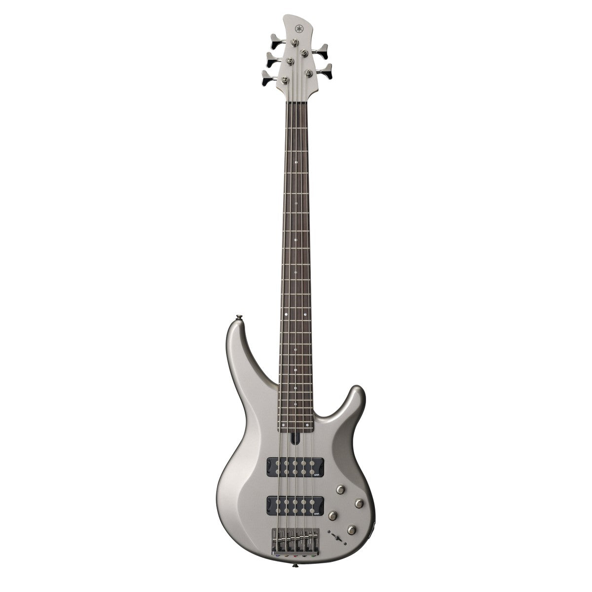 Bajo eléctrico Yamaha TRBX305 5 cuerdas activo Pewter vista frontal | Armonía Musical México