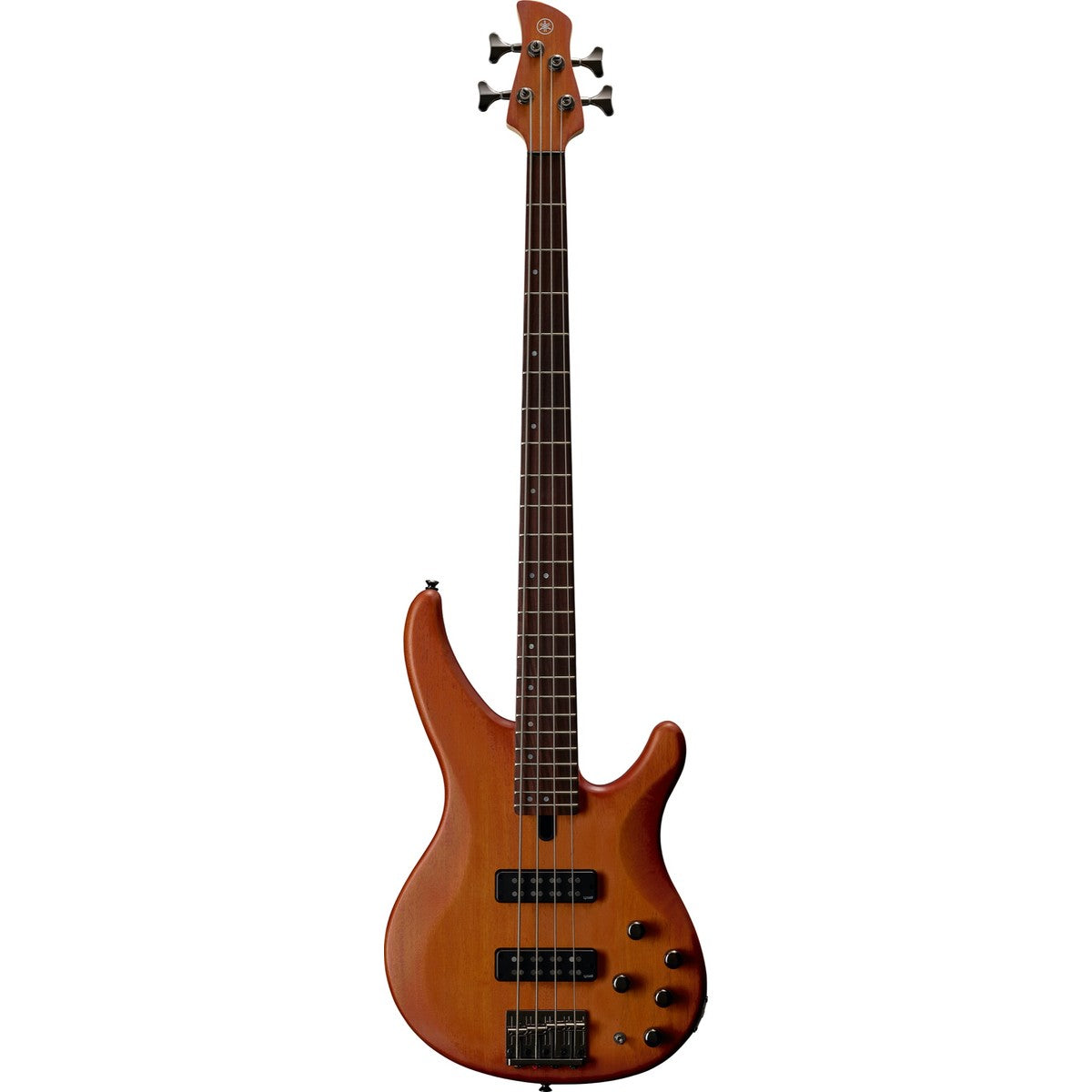 Bajo eléctrico Yamaha TRBX504 4 cuerdas activo pasivo Brick Burst vista frontal | Armonía Musical México