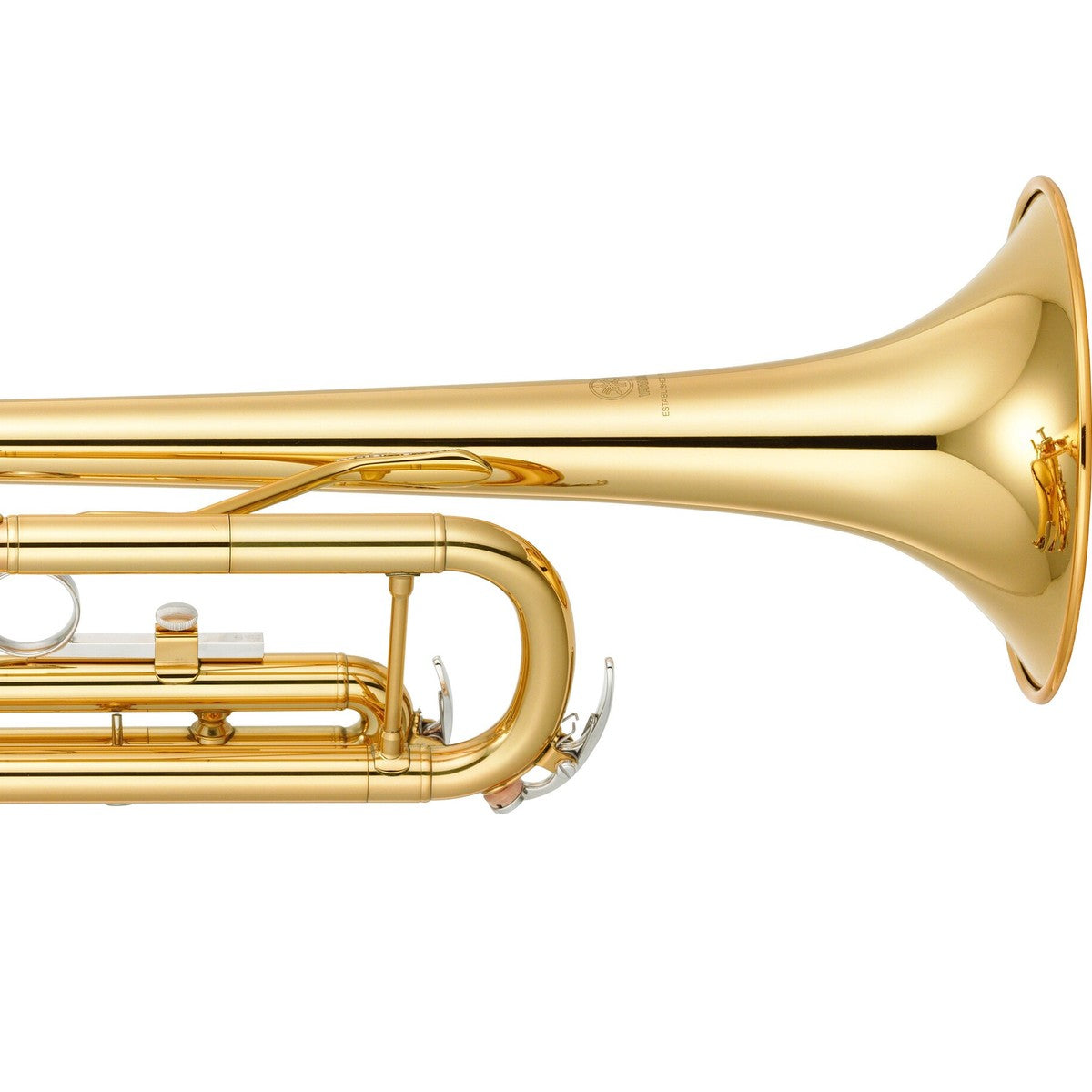 Trompeta Yamaha YTR-3335 laqueada detalle campana | Armonía Musical México