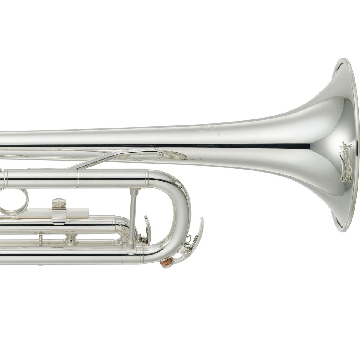 Trompeta Yamaha YTR-3335S plateada detalle campana | Armonía Musical México