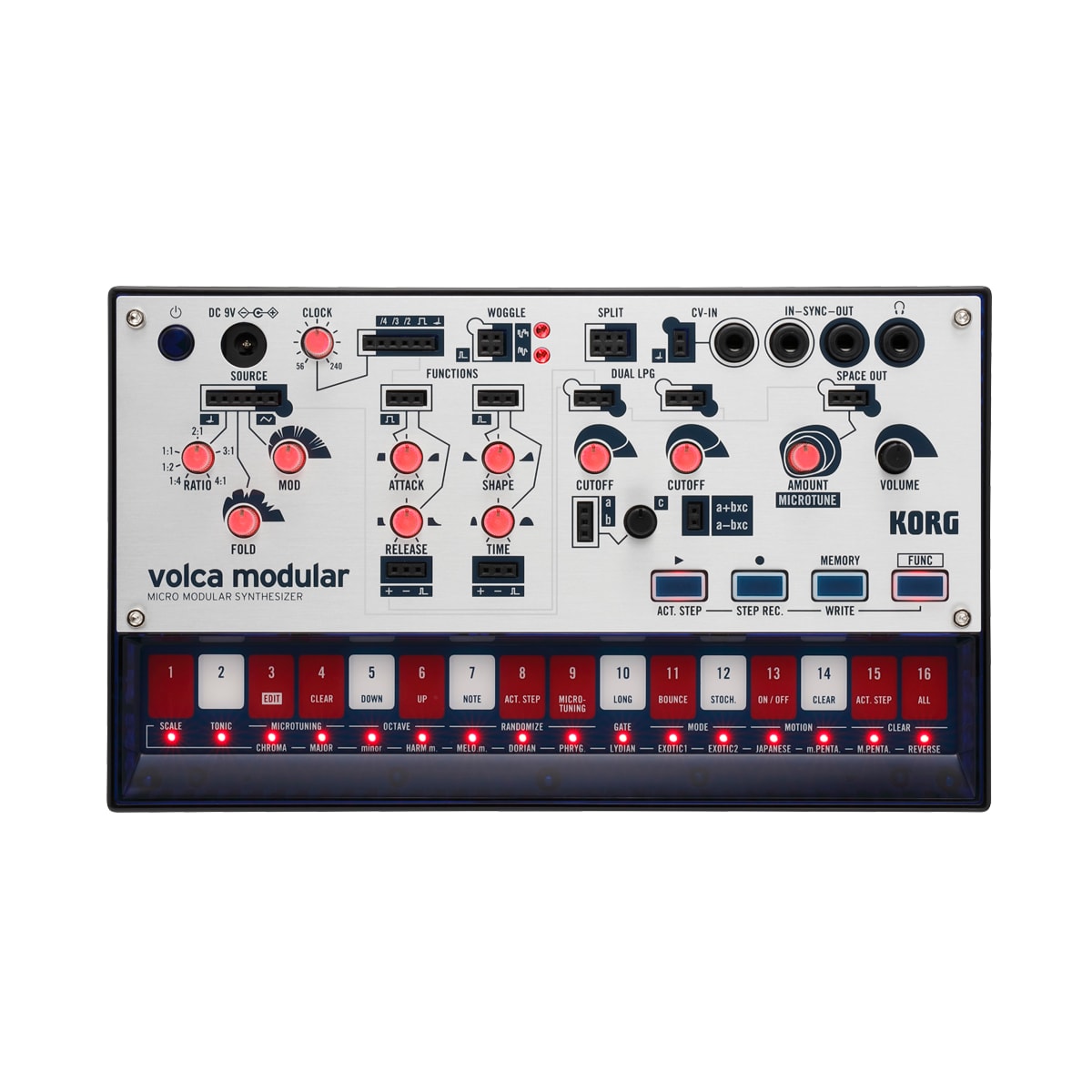 Korg volca modular vista frontal producto | Armonía Musical México