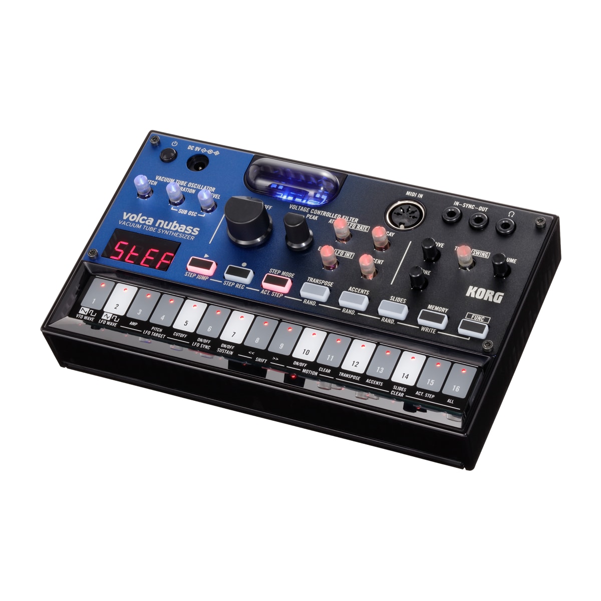 Korg volca nubass vista frontal angulo | Armonía Musical México