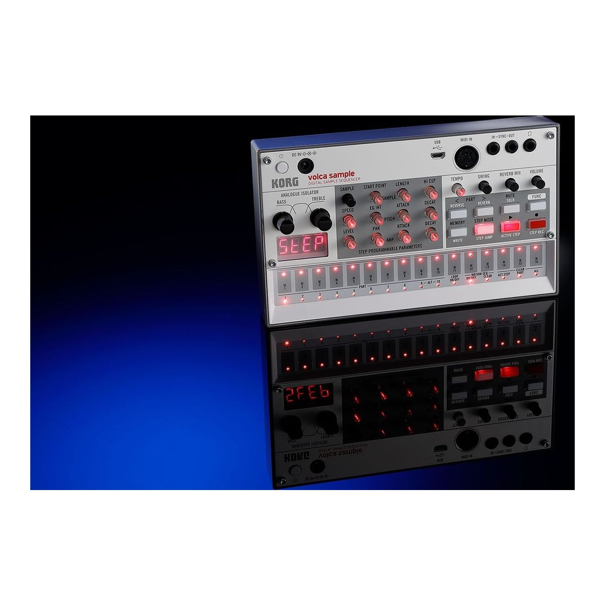 Korg volca sample 2 vista completa – secuenciador | Armonía Musical México
