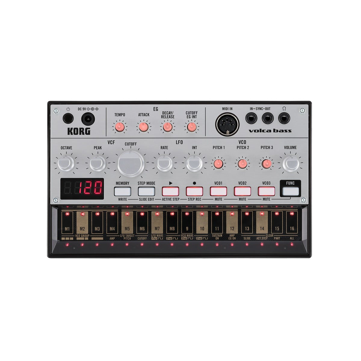 Korg volca bass vista producto detalle | Armonía Musical México