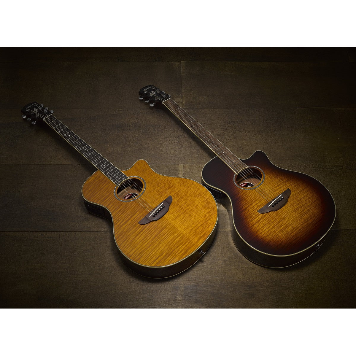 Guitarra electroacústica Yamaha APX600FM tobacco brown sunburst detalle | Armonía Musical México