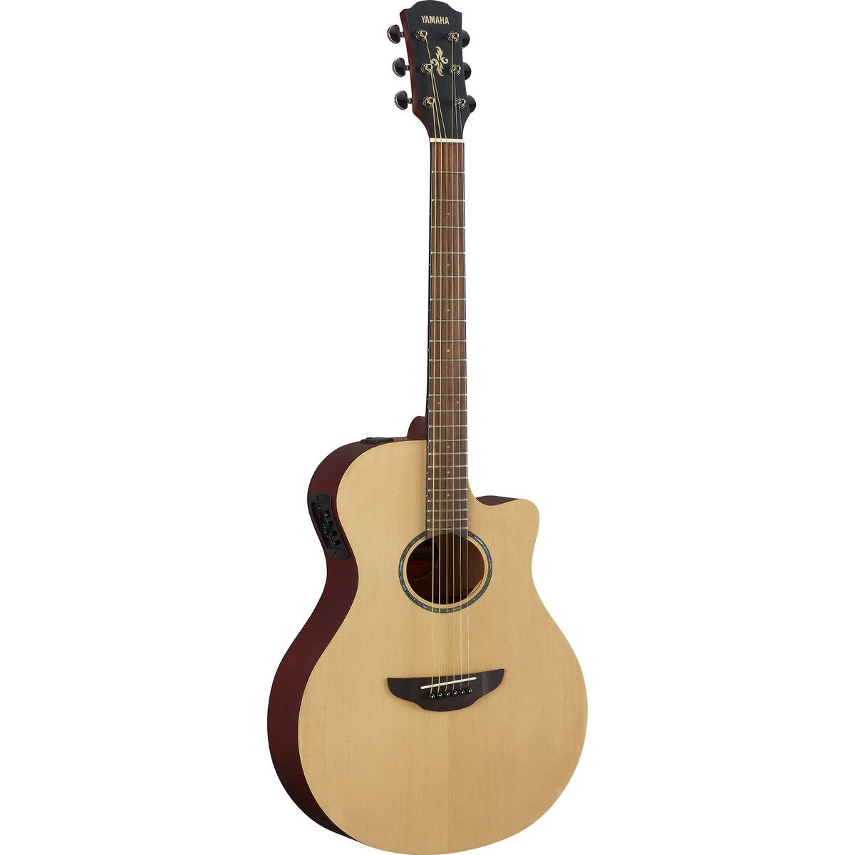 Guitarra electroacústica Yamaha APX600M natural satin mate vista frontal | Armonía Musical México