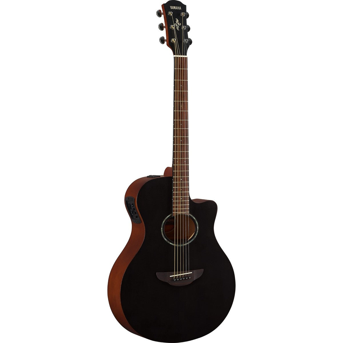 Guitarra electroacústica Yamaha APX600M smoky black mate vista frontal | Armonía Musical México