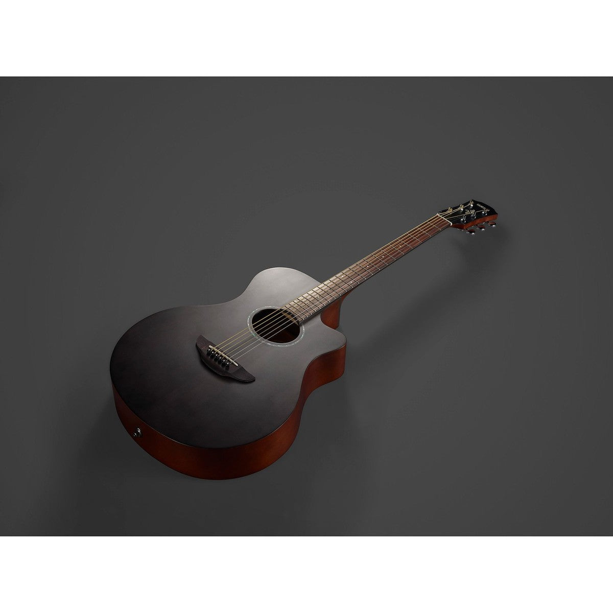Guitarra electroacústica Yamaha APX600M smoky black mate detalle | Armonía Musical México