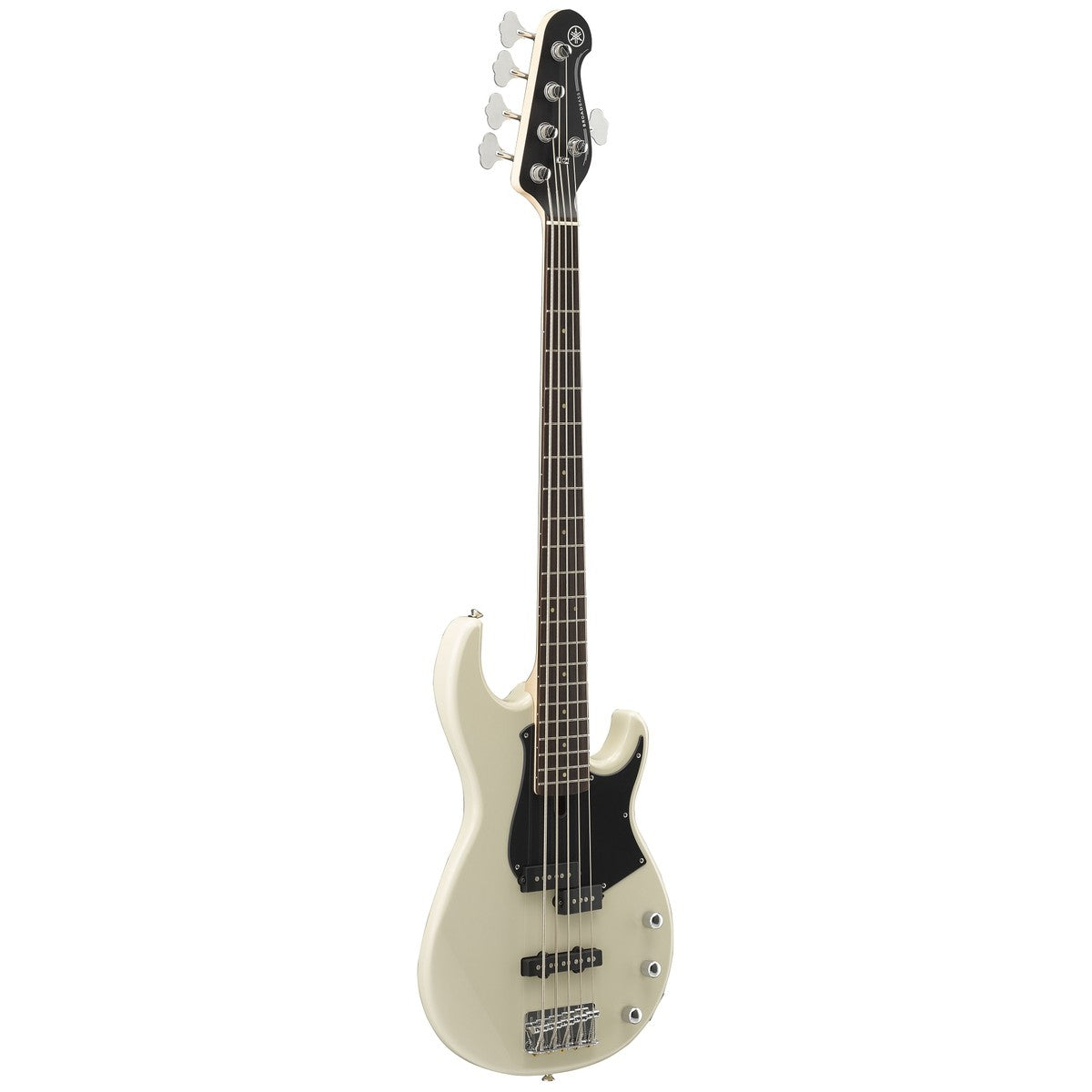 Bajo eléctrico Yamaha BB235 5 cuerdas vintage white vista lateral | Armonía Musical México
