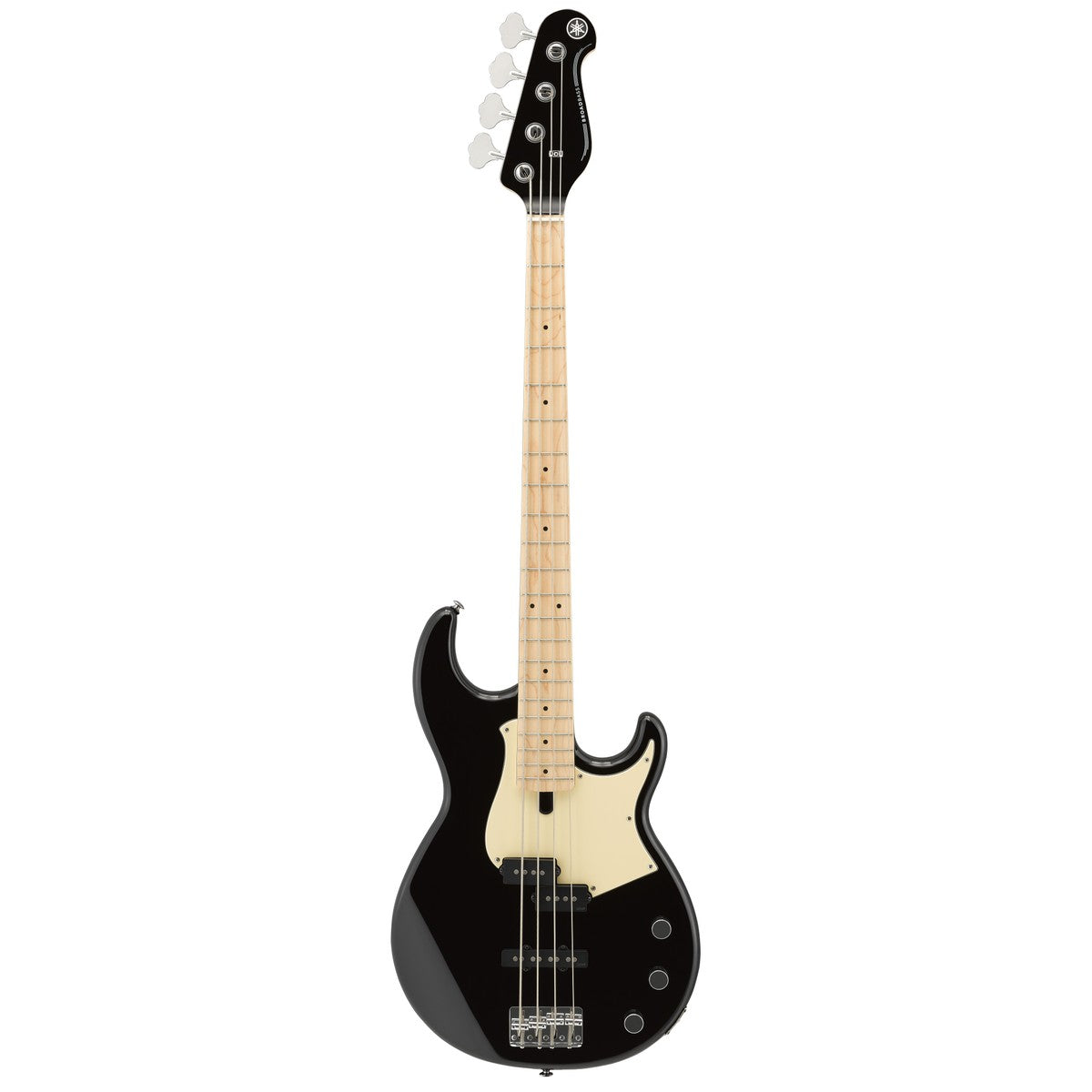 Bajo eléctrico Yamaha BB434M diapasón maple negro vista frontal | Armonía Musical México