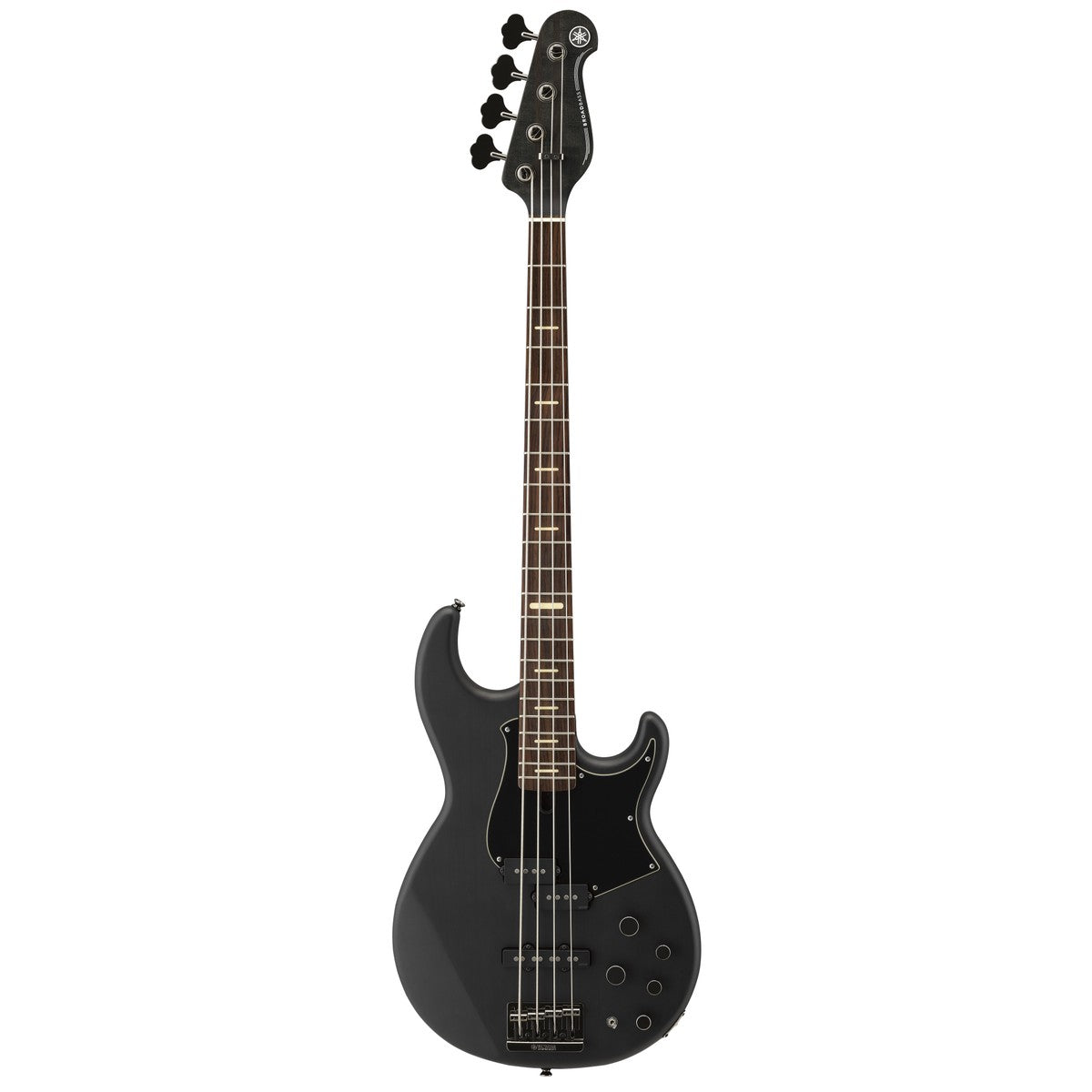 Bajo eléctrico Yamaha BB734A matte translucent black vista frontal | Armonía Musical México