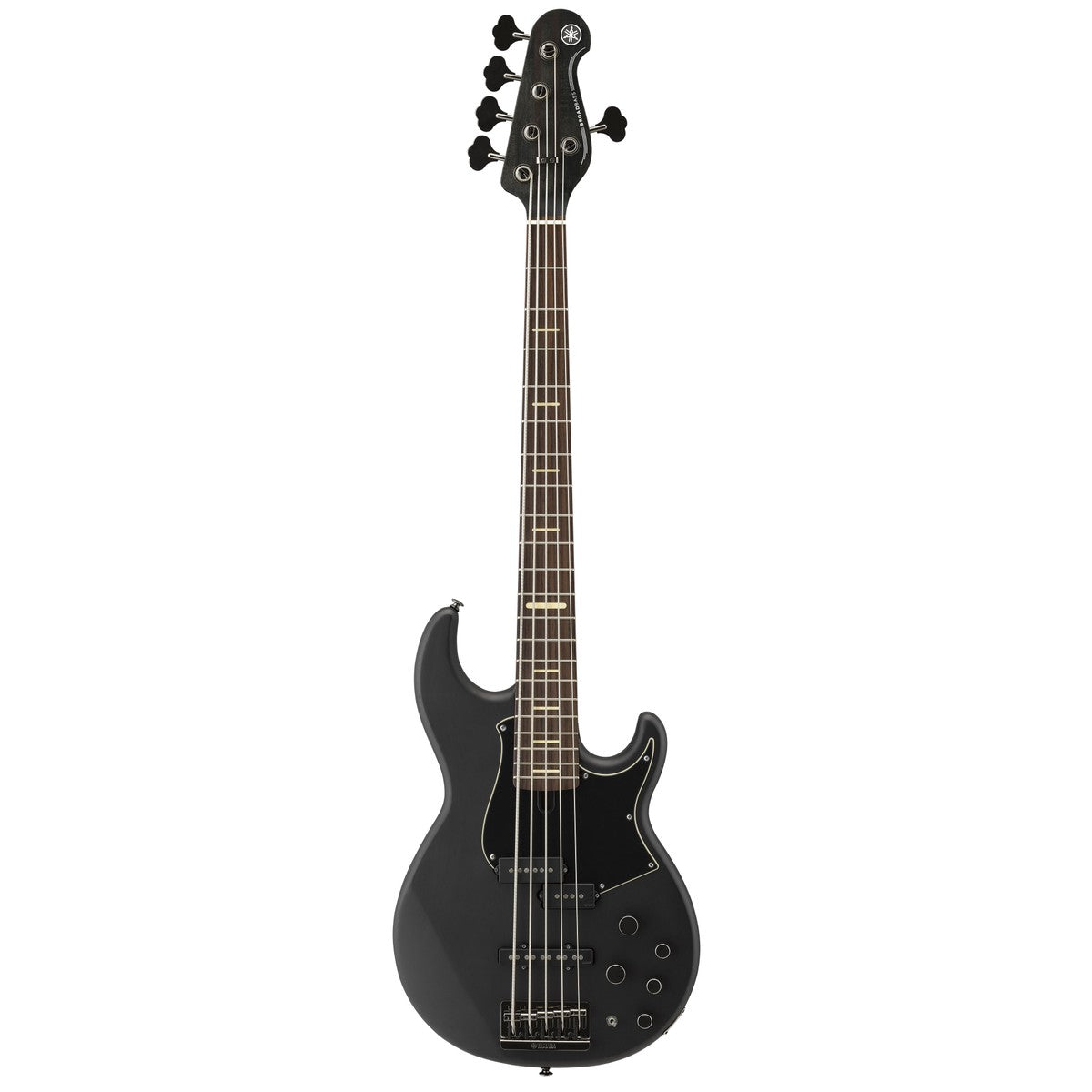 Bajo eléctrico Yamaha BB735A 5 cuerdas matte translucent black vista frontal | Armonía Musical México