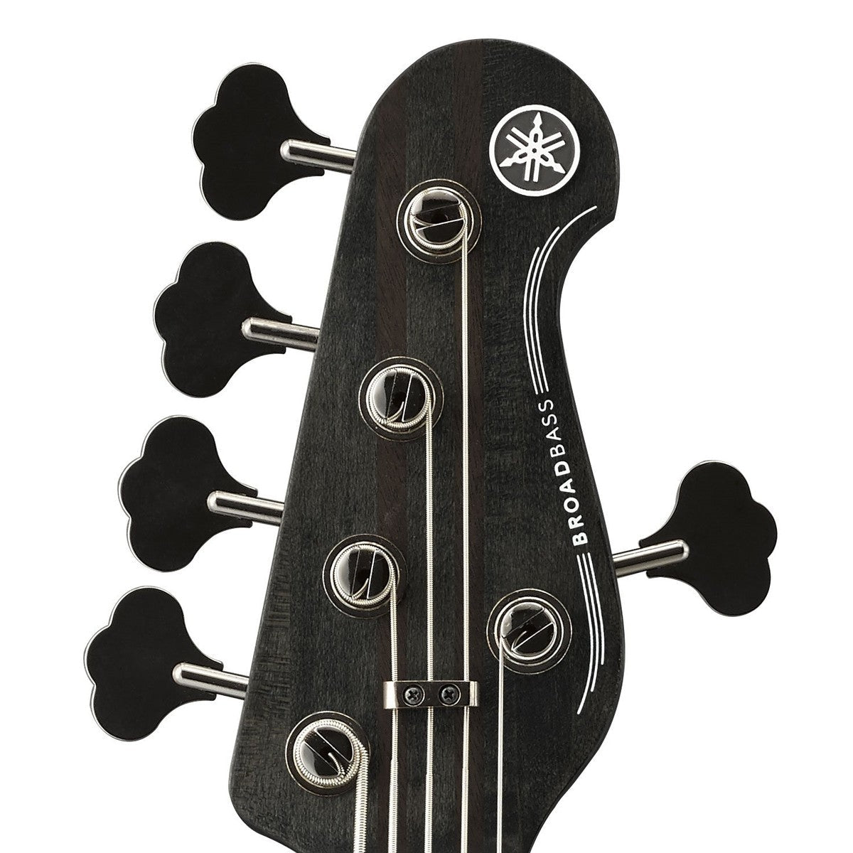 Bajo eléctrico Yamaha BB735A 5 cuerdas matte translucent black detalle clavijero | Armonía Musical México