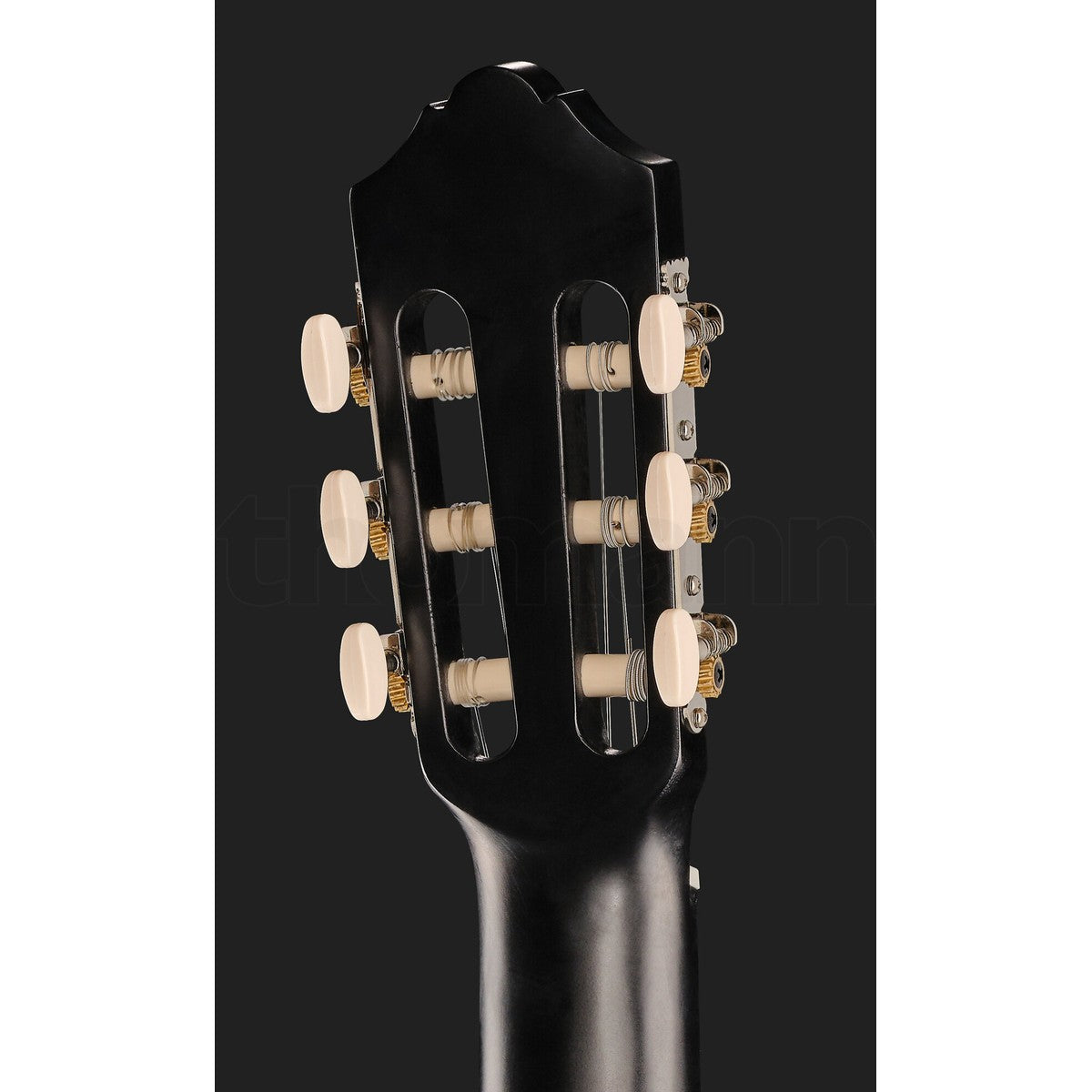 Guitarra clásica Yamaha C40 4/4 negro brillante detalle clavijero | Armonía Musical México