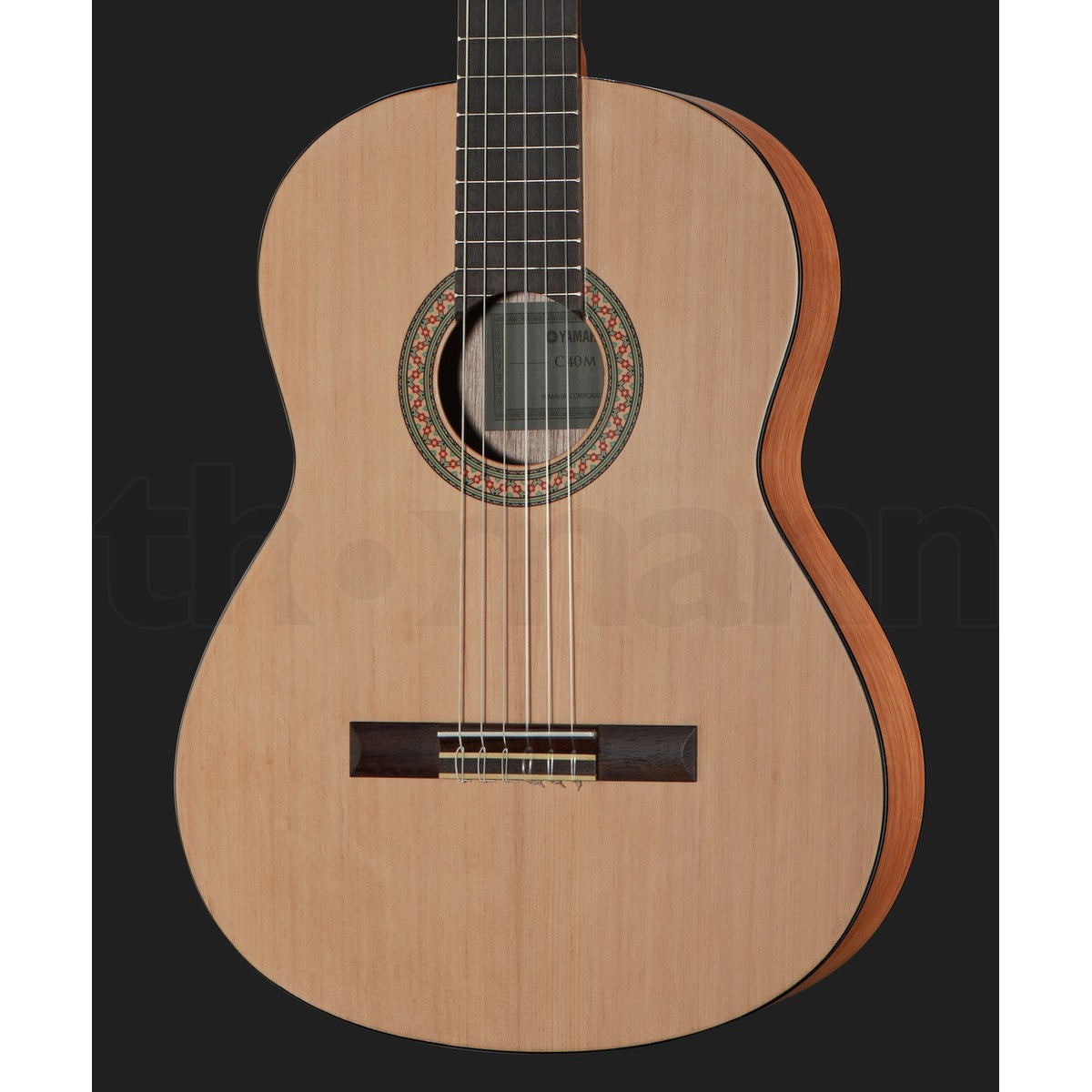 Guitarra clásica Yamaha C40M 4/4 acabado mate vista posterior | Armonía Musical México