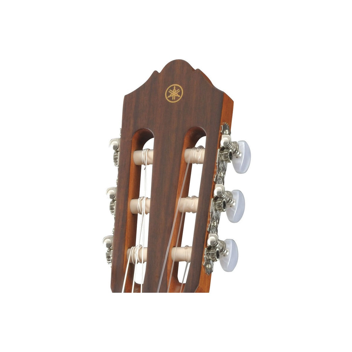 Guitarra clásica Yamaha CG122MS tapa sólida abeto mate detalle clavijero | Armonía Musical México