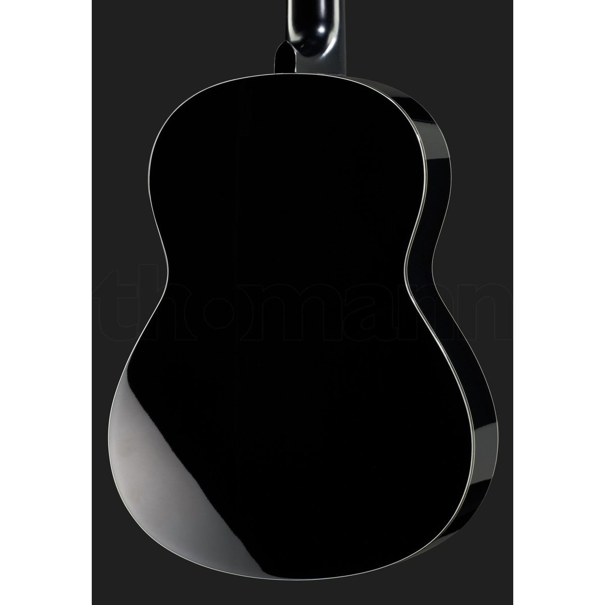 Guitarra clásica Yamaha CG142S tapa sólida abeto negro vista posterior | Armonía Musical México