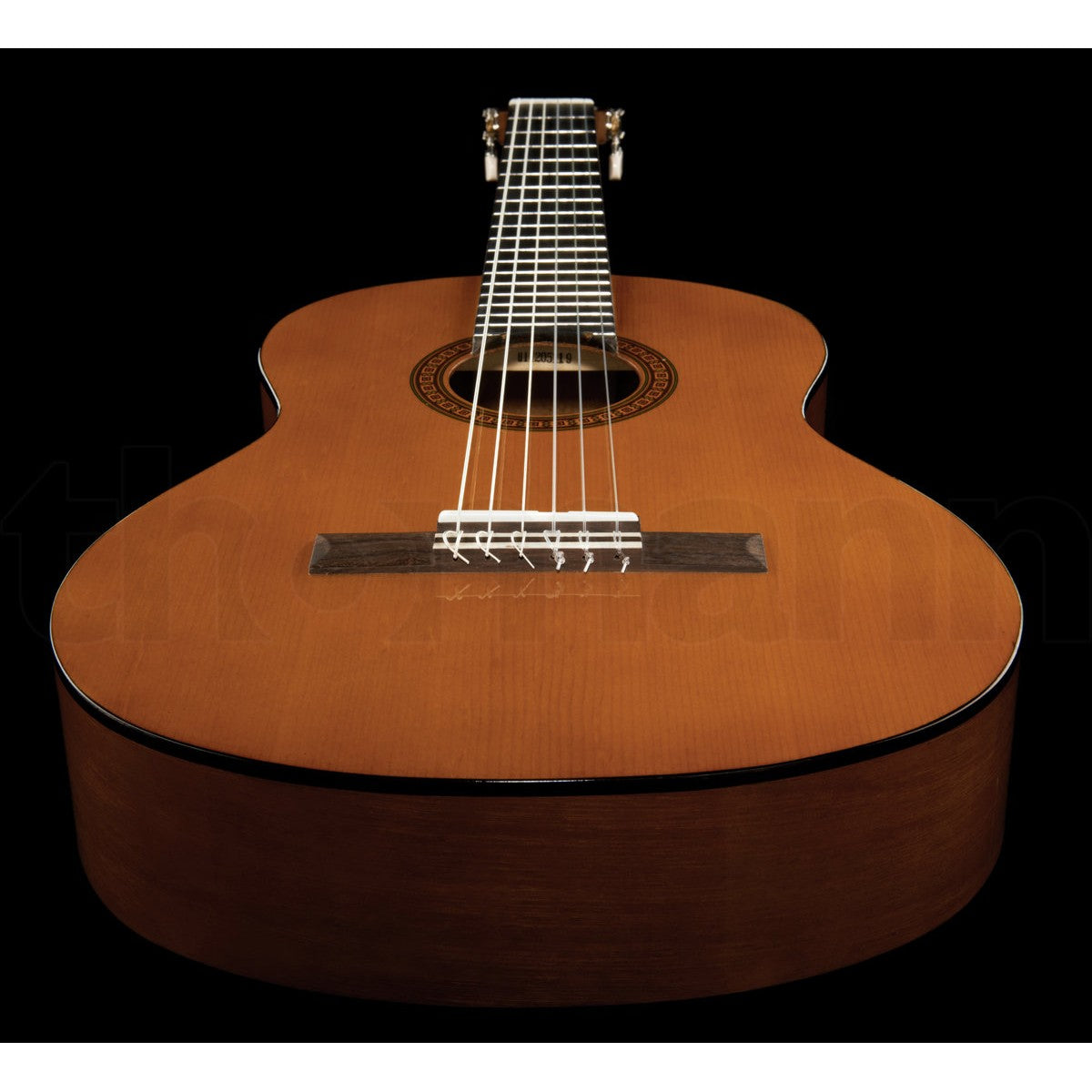 Guitarra clásica infantil Yamaha CGS102A tamaño 1/2 detalle cuerpo y boca | Armonía Musical México