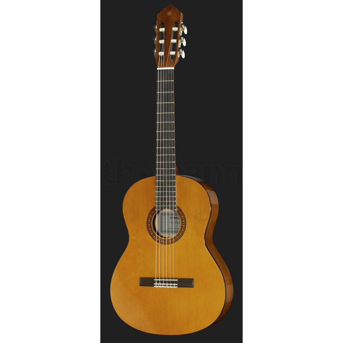 Guitarra clásica infantil Yamaha CGS103A tamaño 3/4 vista frontal completa | Armonía Musical México