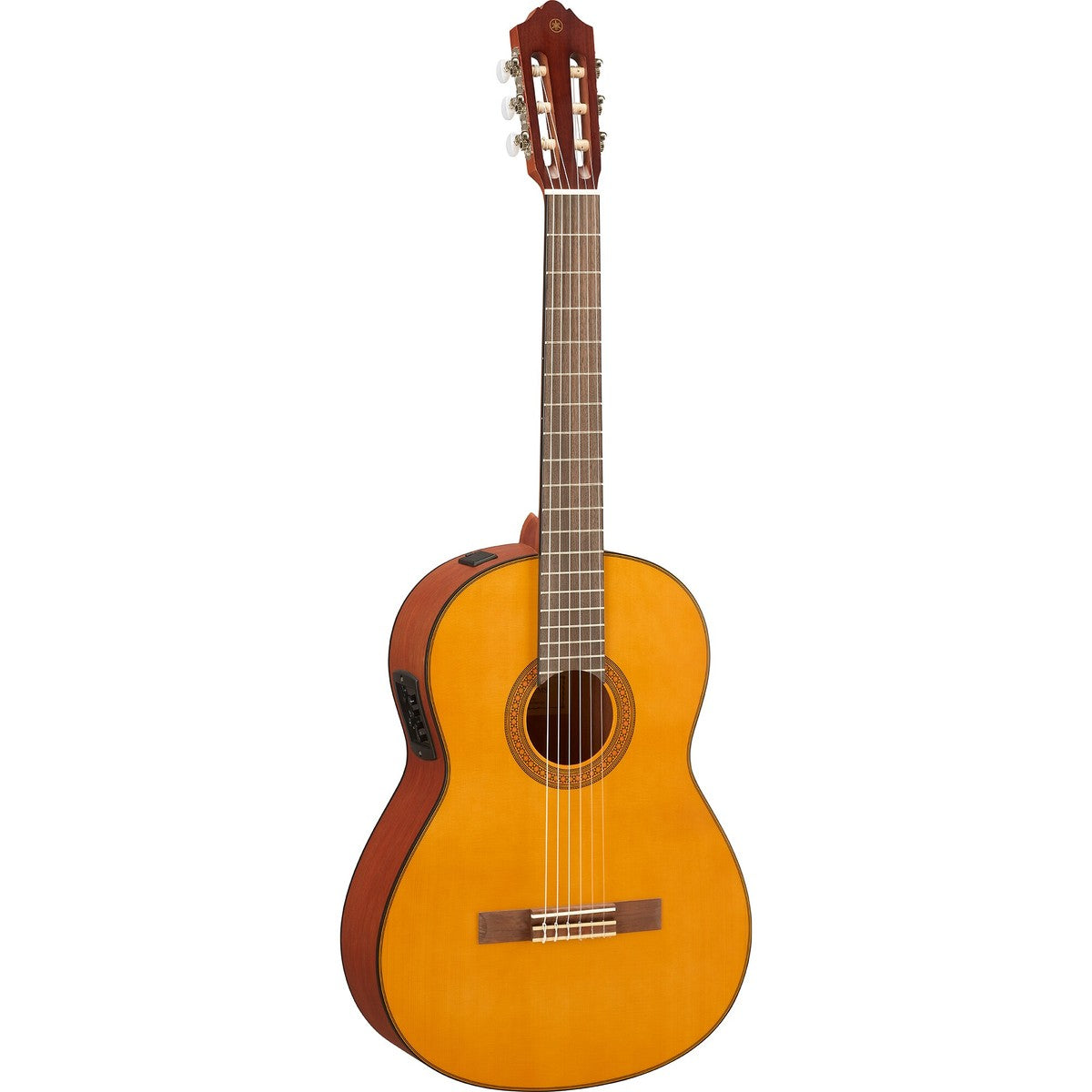 Guitarra clásica electroacústica Yamaha CGX122MS abeto vista angular | Armonía Musical México