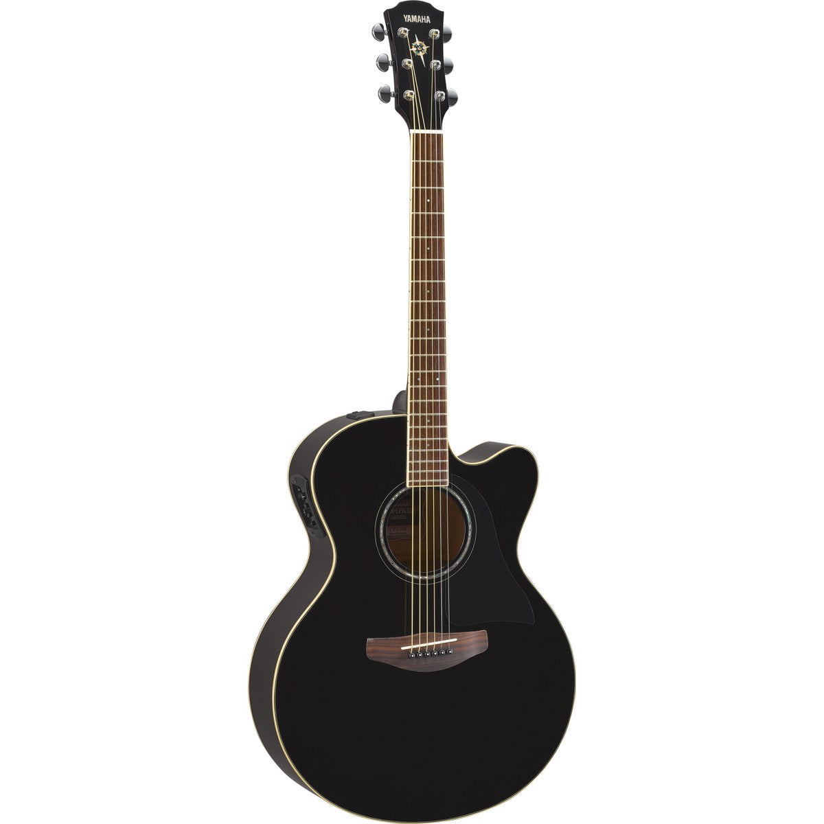 Guitarra electroacústica Yamaha CPX600 negro vista frontal | Armonía Musical México