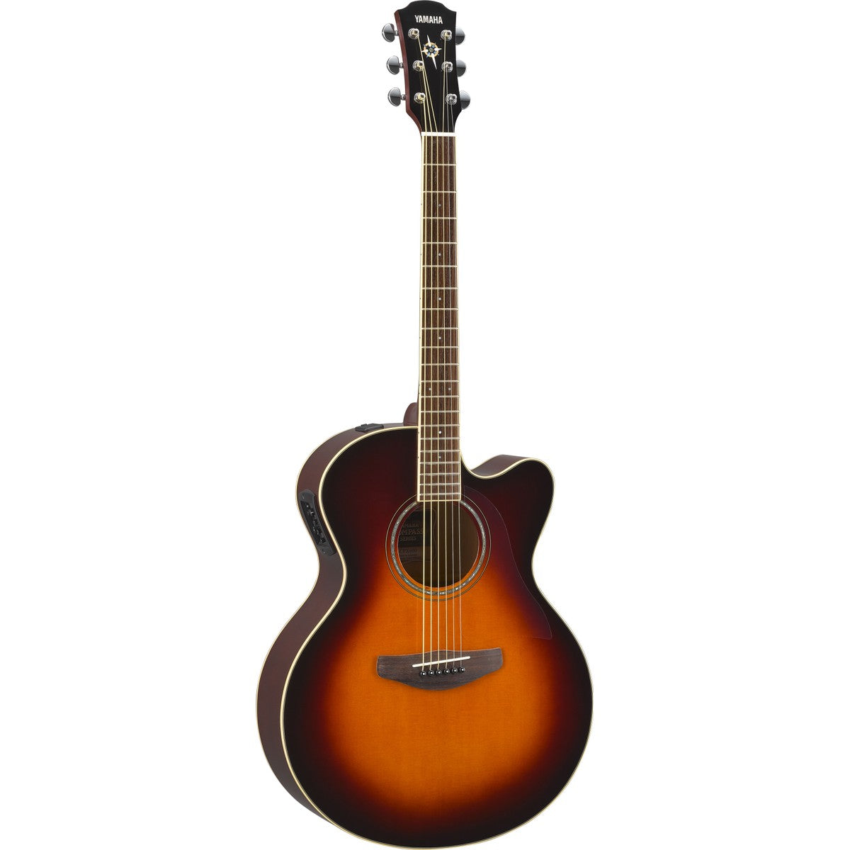 Guitarra electroacústica Yamaha CPX600 Old Violin Sunburst vista frontal | Armonía Musical México