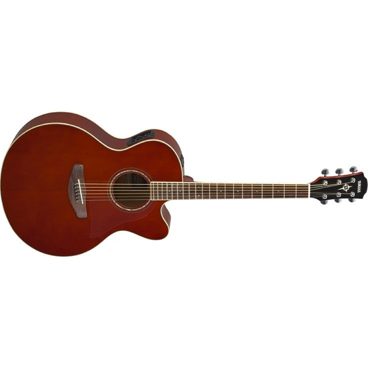 Guitarra electroacústica Yamaha CPX600 Root Beer vista horizontal completa | Armonía Musical México