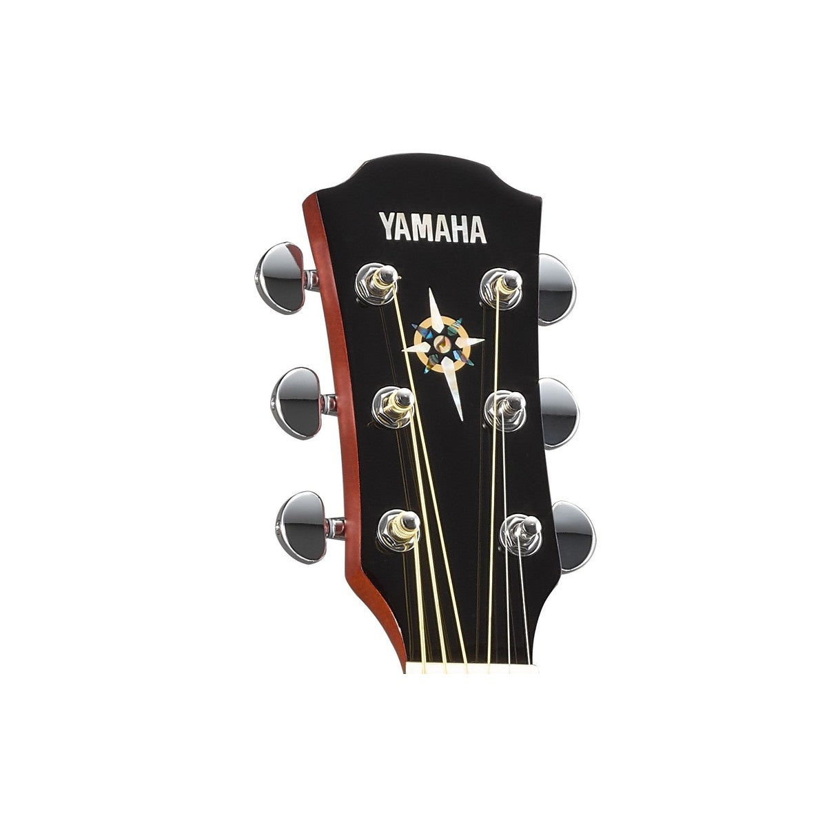 Guitarra electroacústica Yamaha CPX600 Root Beer detalle clavijero | Armonía Musical México