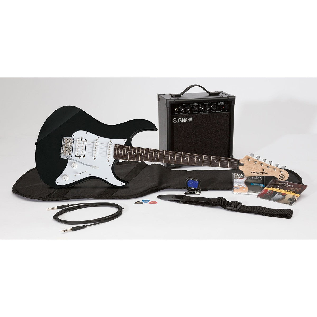 Paquete guitarra eléctrica Yamaha Gigmaker ERG121GPII negro vista ambiente | Armonía Musical México